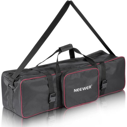 Bolsa de transporte Neewer para fotografía y videoestudio, 100 x 33 x 10 cm con bolsillo lateral adicional para soportes de iluminación, perchas, paraguas