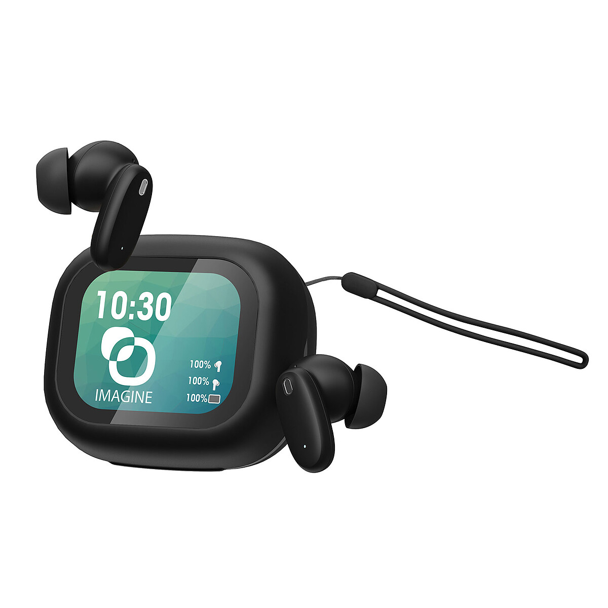 Akashi ANC+ ENC Wireless Stereo Headphones with Touch Display - Black