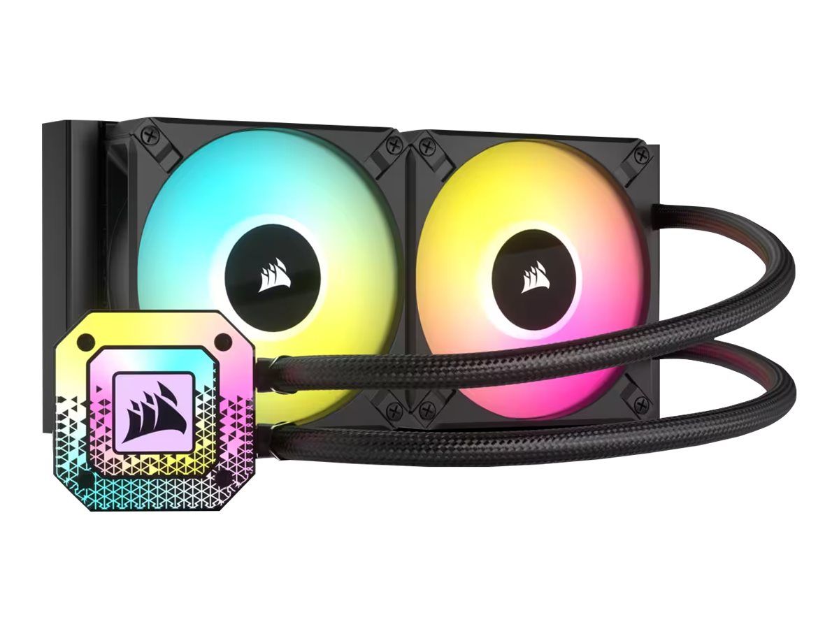 Corsair iCUE H100i ELITE CAPELLIX XT - Liquid CPU Cooler - 240mm Radiator - (Suitable for: LGA1700, LGA1200, LGA1150, LGA1151, LGA1155, LGA1156, LGA2011, LGA2066, AM4, sTRX4, sTR4) - Aluminum with a... base