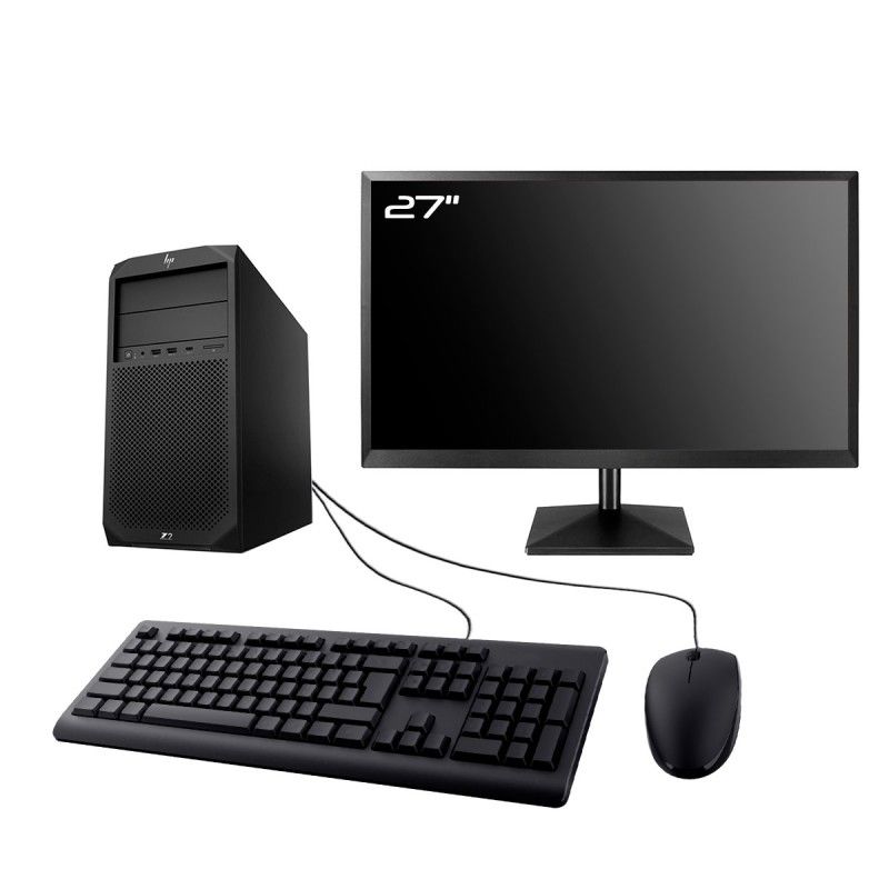 Écran de jeu HP Z2 G4, 27'', RTX 3050, Intel i5-8400, 16 Go RAM, 960 Go SSD, Windows 11