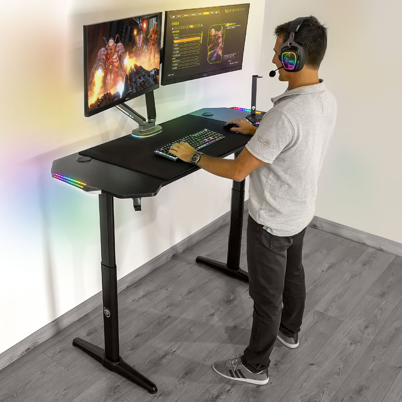 Spirit of Gamer Headquarter 800 Adjustable Desk