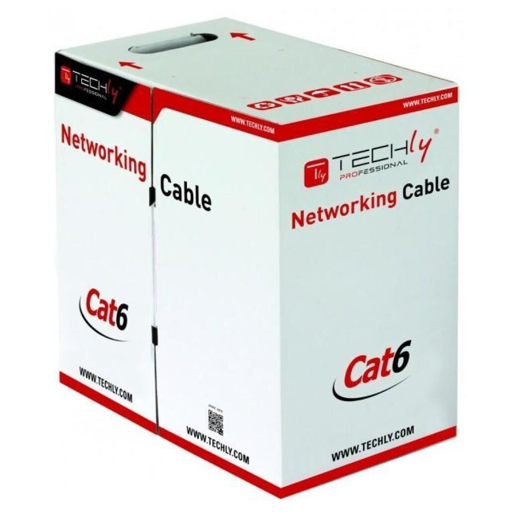 Cable de red Techly Cat6 UTP, 305 m, Gris