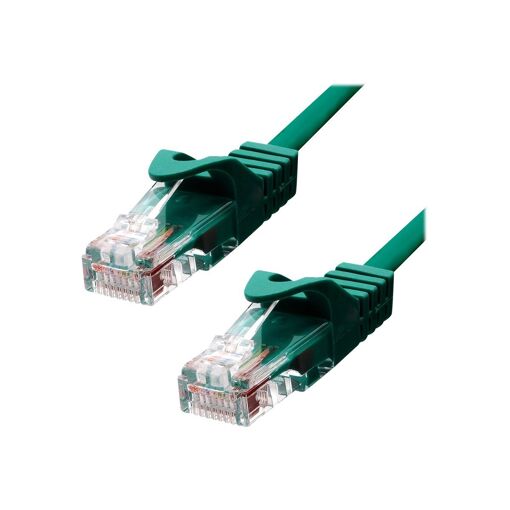 Cable ProXtend RJ-45 M/M - 7 m, 5,4 mm UTP, CAT 5e, IEEE 802.3at, moldeado, sin gancho, bloqueado - verde