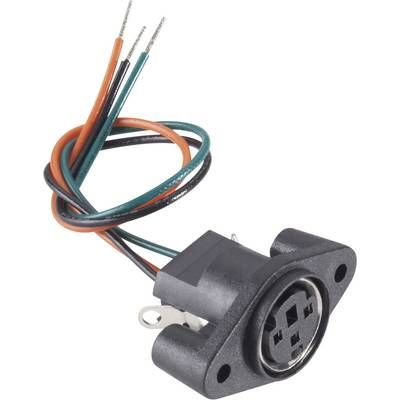 Embase femelle Mini DIN 6 broches verticale BKL Electronic (Noir)