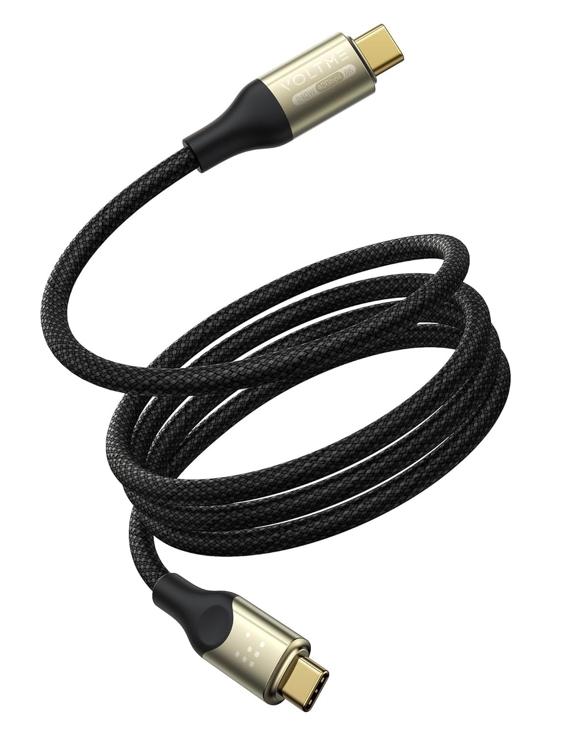Utron 240W USB-C Cable (8K, 60Hz, 6.6ft, Black)