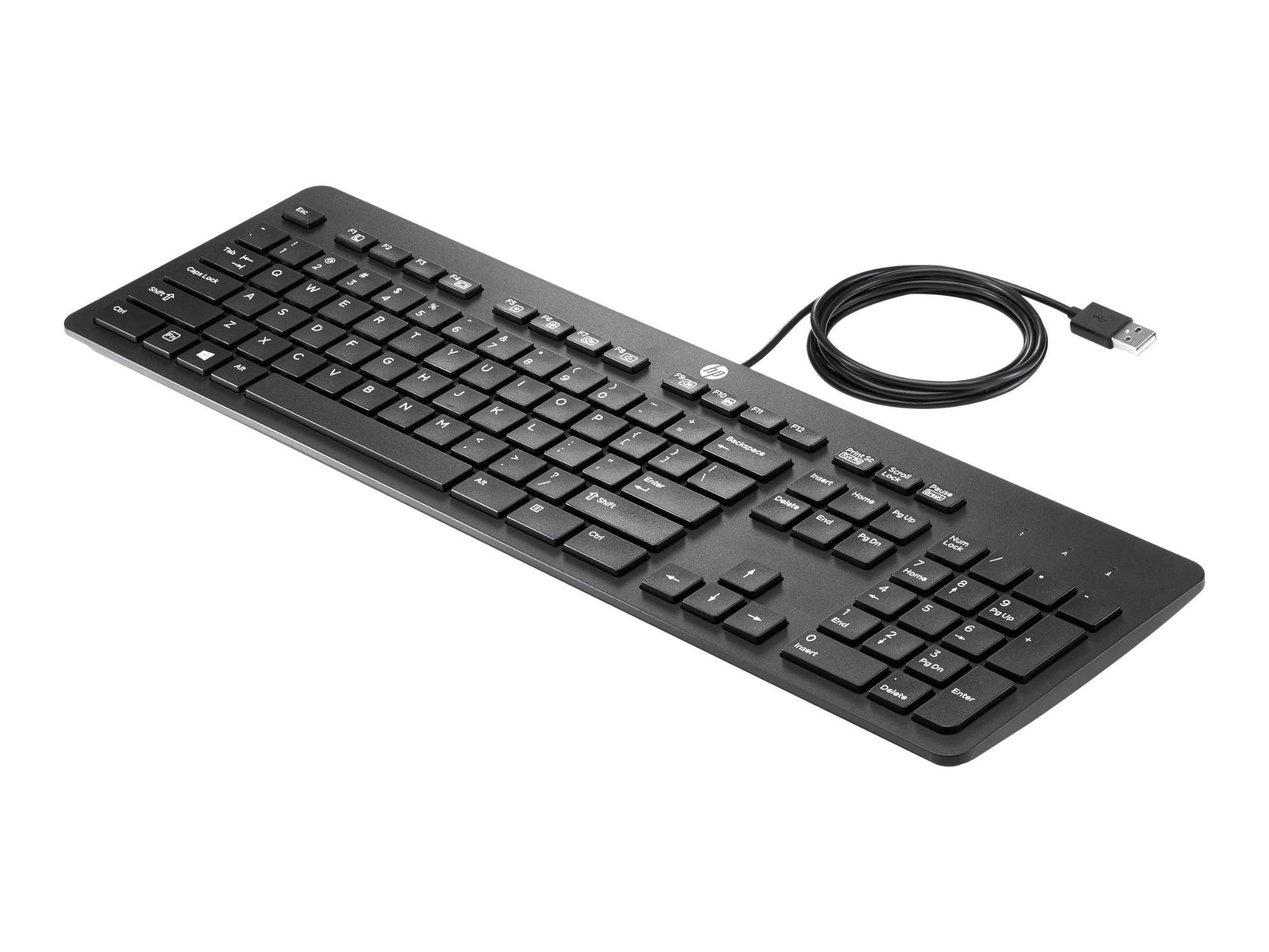 HP Business Slim Keyboard, USB, Black, Size: Medium