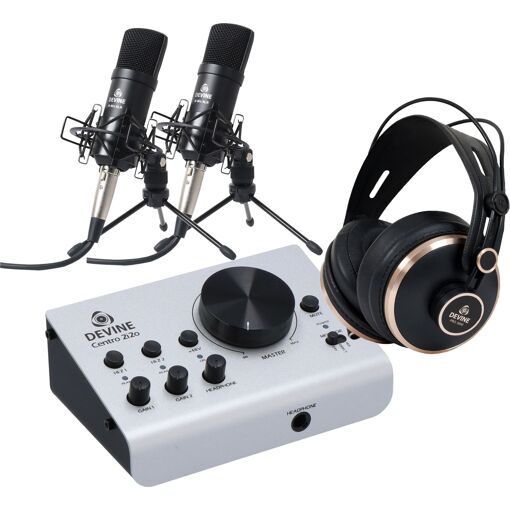 Devine 2i2o Recording Pack with 2 M-Mic XLR Microphones and Headphones