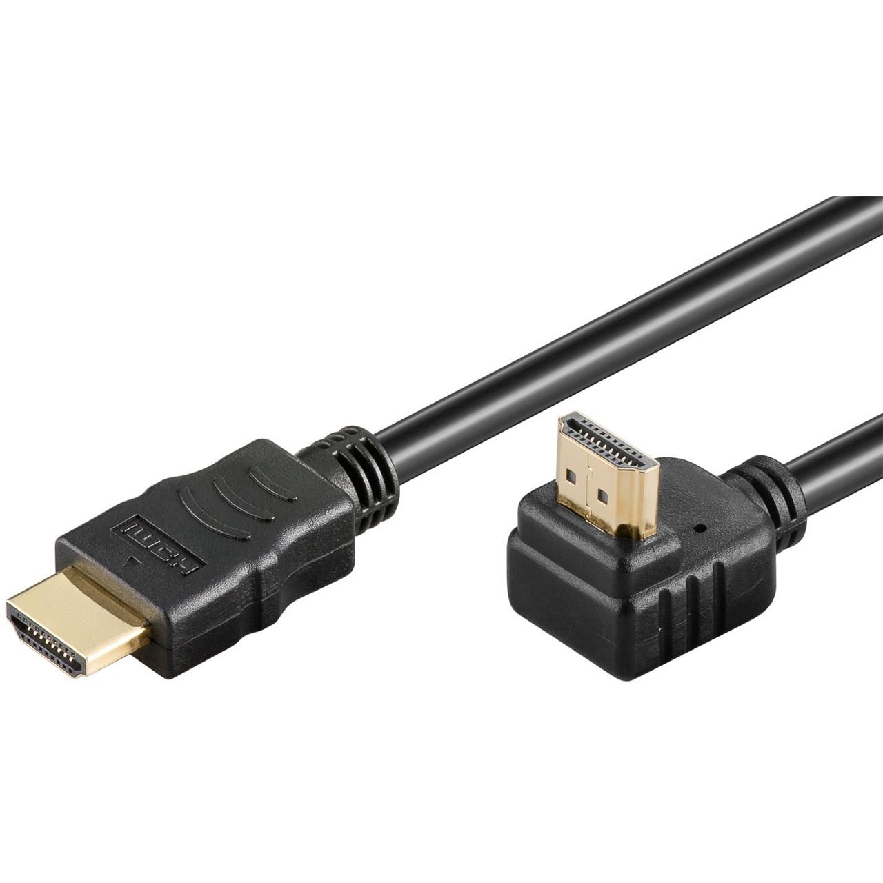 Goobay 90 Degree High-Speed HDMI Cable with Ethernet, 2m