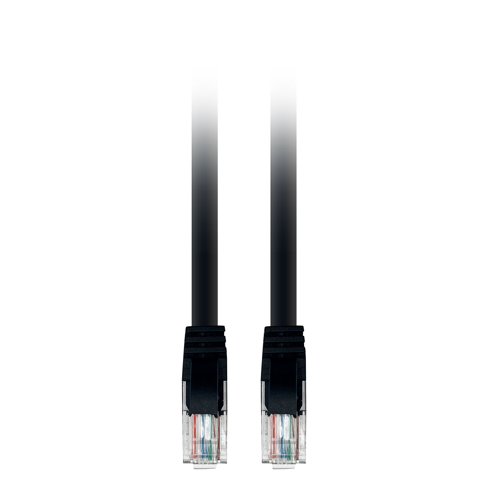 Textorm RJ45 CAT 5E UTP cable - male/male - 0.2 m - Black