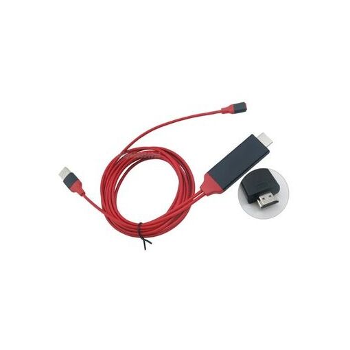 Cable HDMI MHL de 8 pines MANSHENG para iPhone 5/6/7 y iPad 2/3/4, JL2157