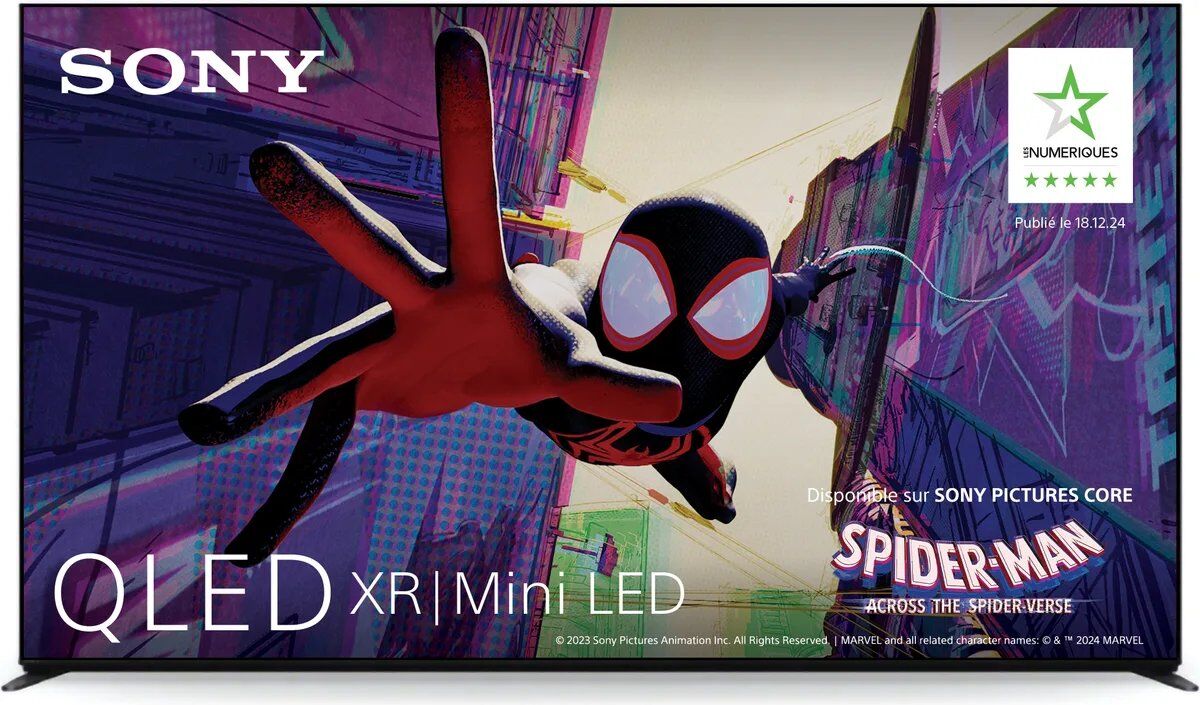 Sony Bravia 9 XR90 65-inch (164 cm) Mini LED 4K UHD TV 2024 Silver Dark