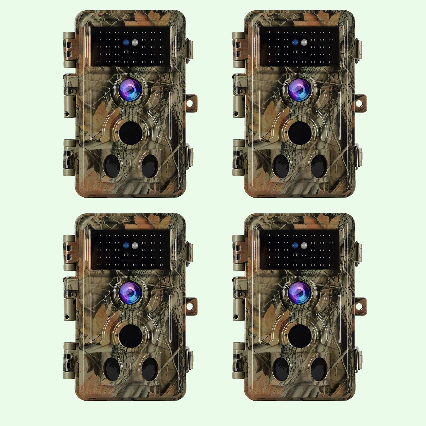 BlazeVideo Pack x4 64MP 1296P Night Vision Infrared Trail Camera