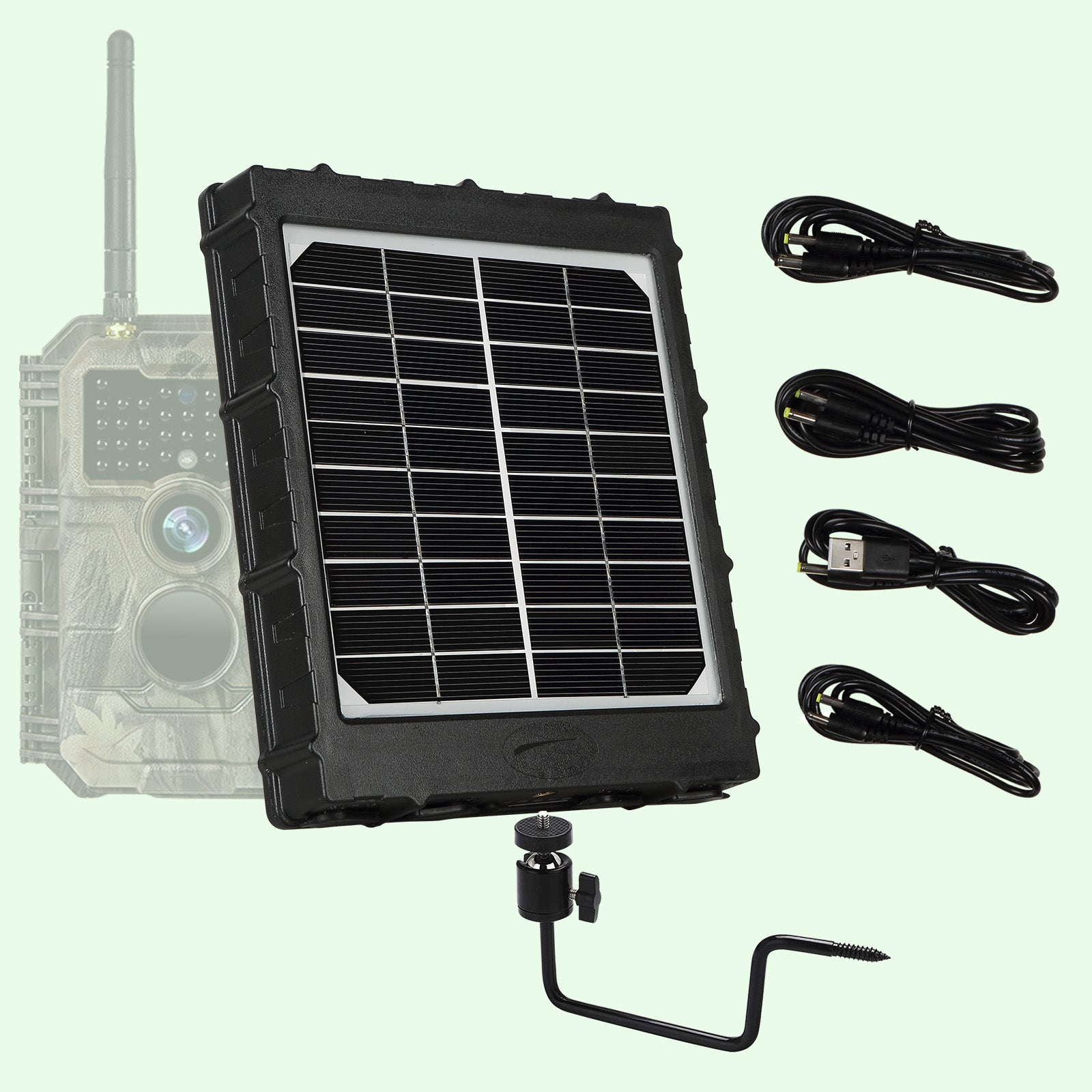 BlazeVideo 3W Solar Panel Kit with 8000mAh Battery - 12V/9V/6V Output, 5V Input