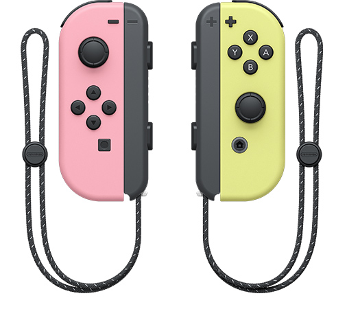 Jeu Nintendo Switch Manette Joy-Con (Rose Pâle et Jaune Pâle)