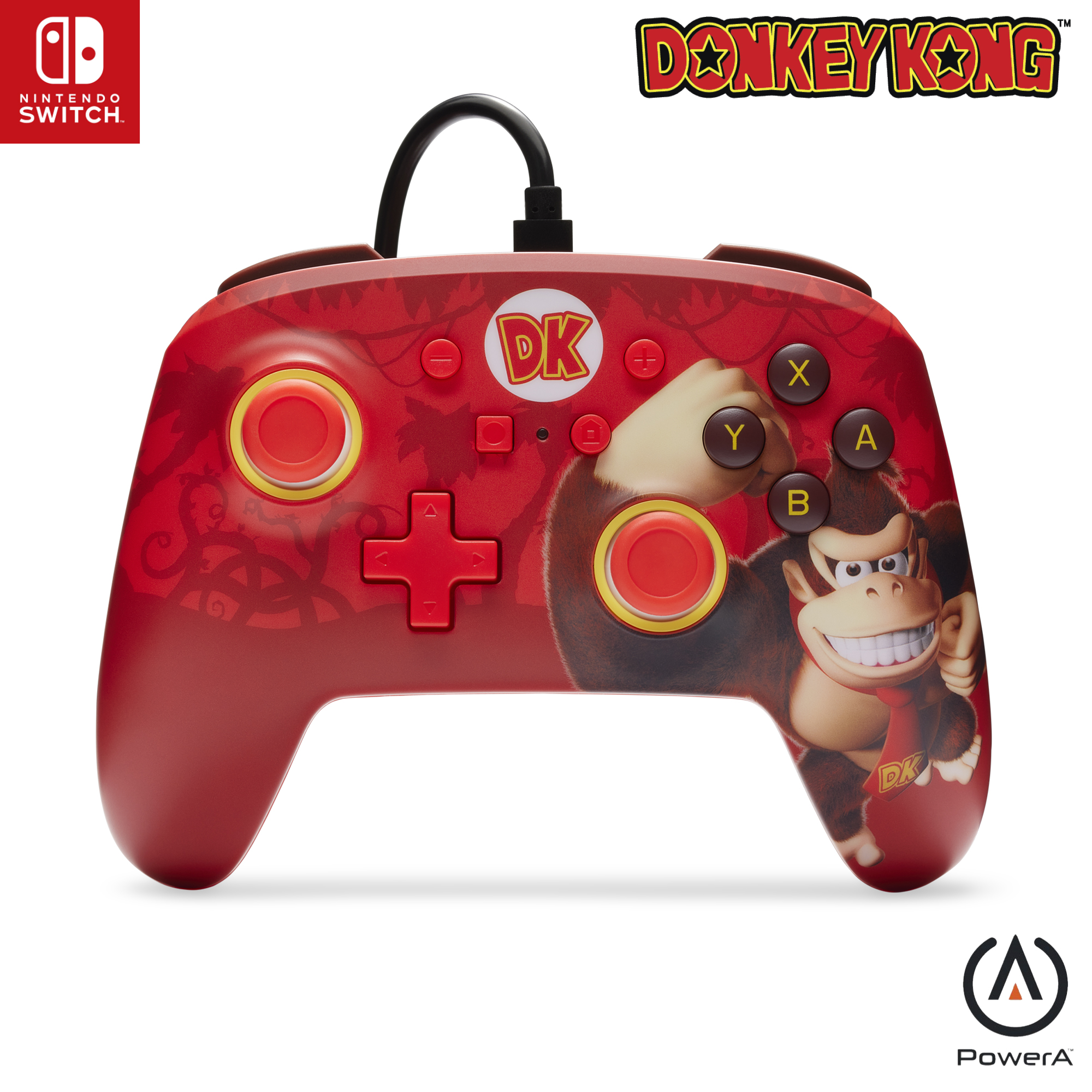Controlador cableado Power A Donkey Kong mejorado - Rojo