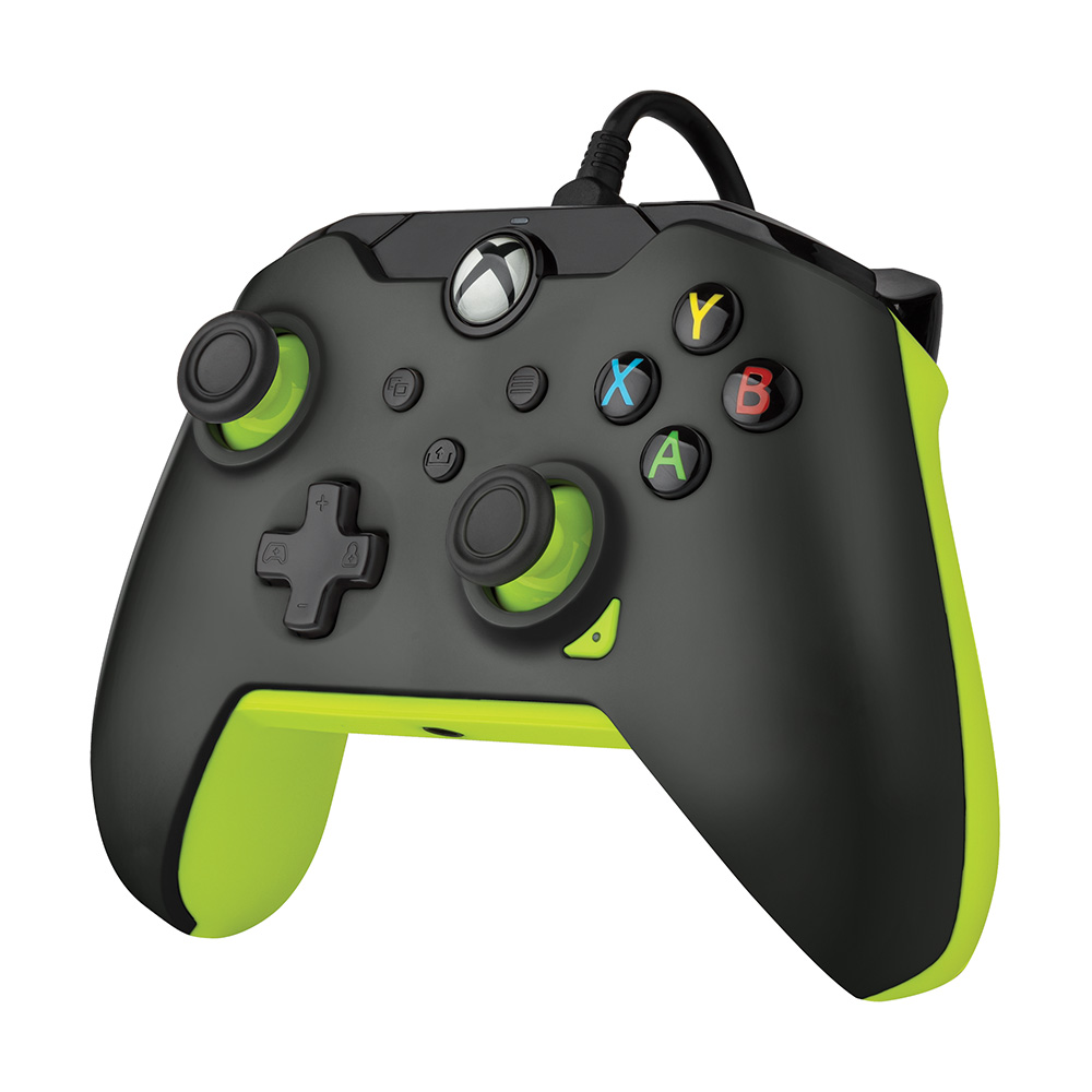 PDP Electric Black Xbox Controller - Compatible with Xbox Series X/S, Xbox One & PC