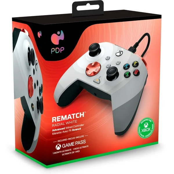 PDP Radial Filament Controller for Xbox (White, Size: One Size, Color: White)