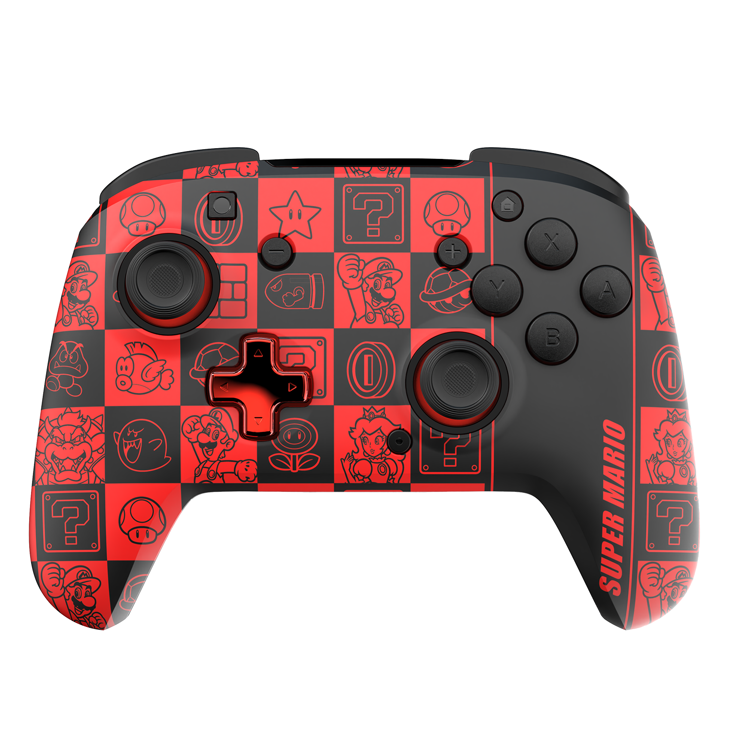 Controlador inalámbrico PDP Mario Super Icon Rematch Glow para Nintendo Switch
