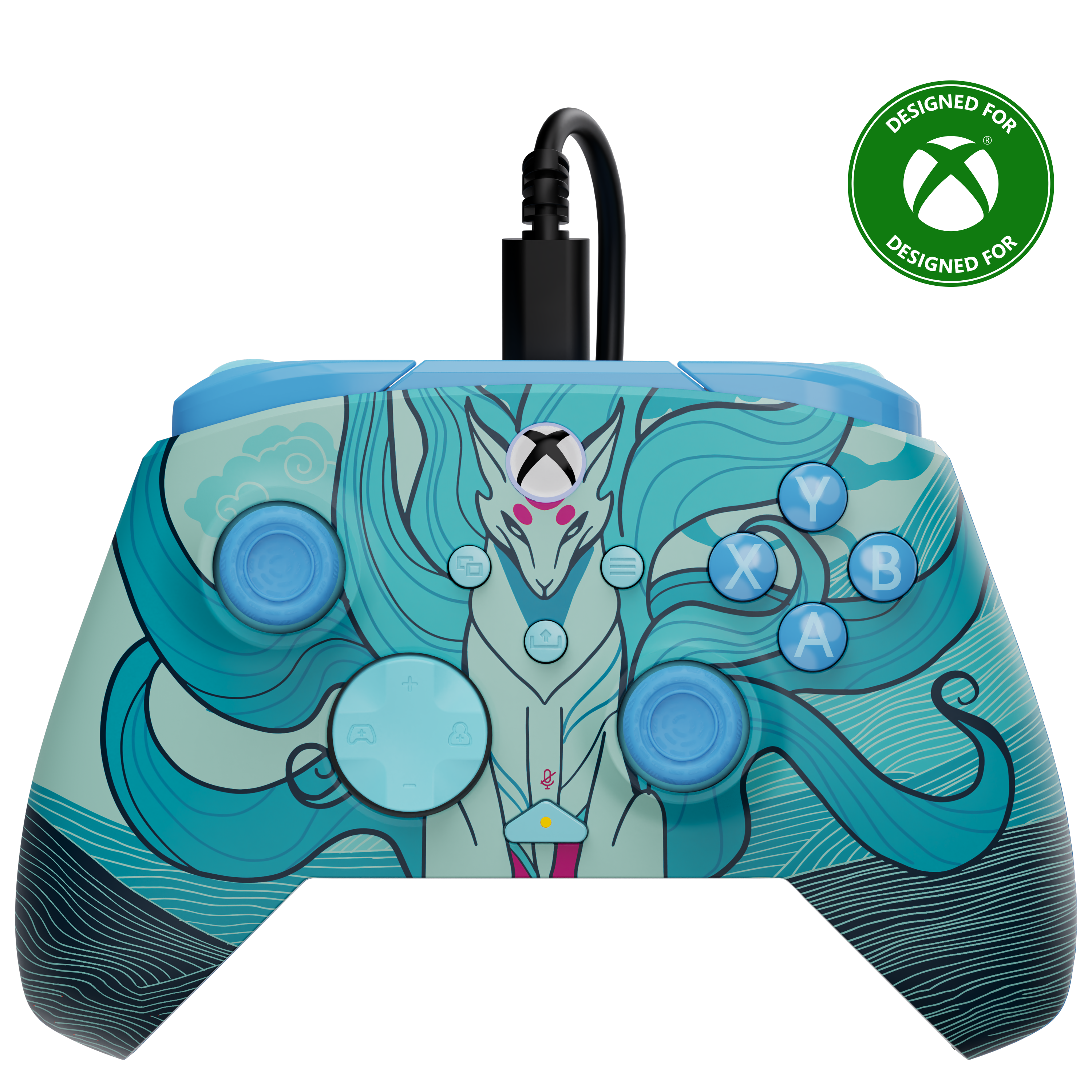 Turtle Beach Rematch Advanced Wired Gaming Controller for Xbox - Blue Kitsune Everglow