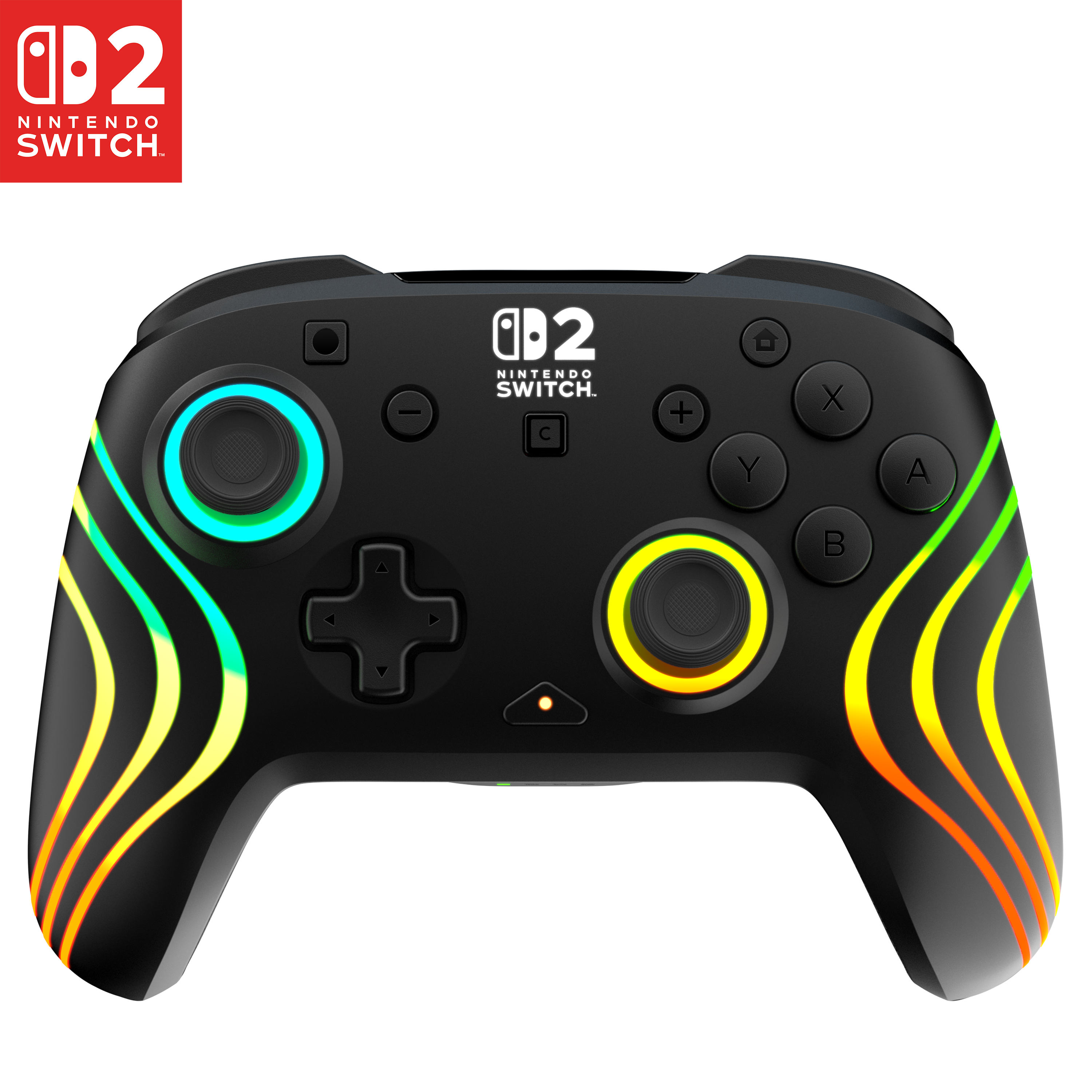 Controlador Turtle Beach Afterglow Wave RGB inalámbrico para Nintendo Switch 2 - Negro