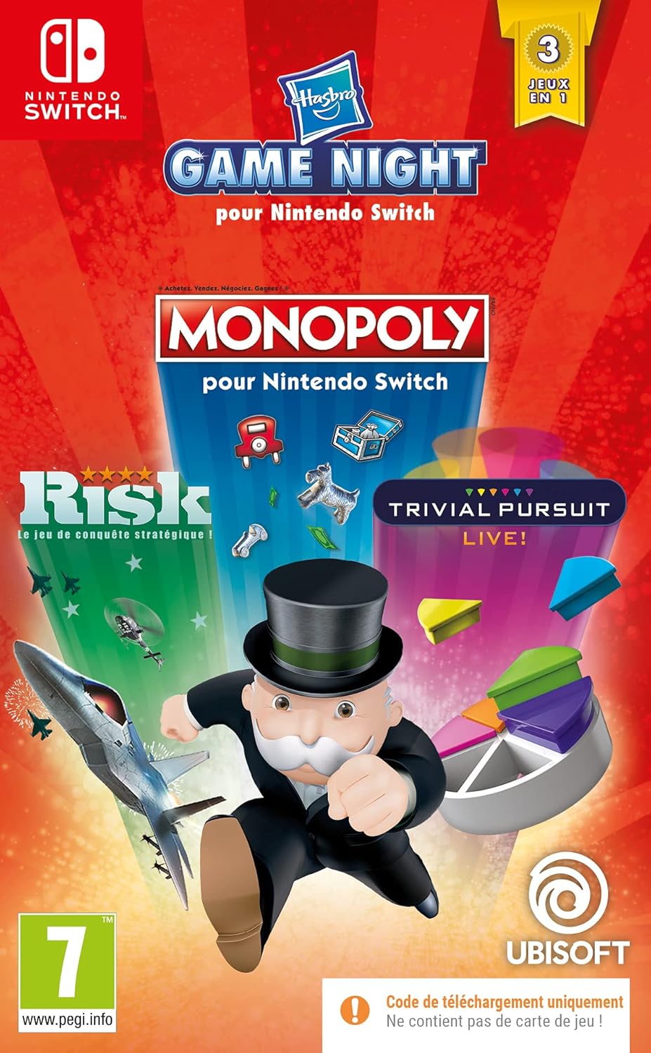 Noche de juego Hasbro: Monopoly, Trivial Pursuit en vivo! y Riesgo para Nintendo Switch