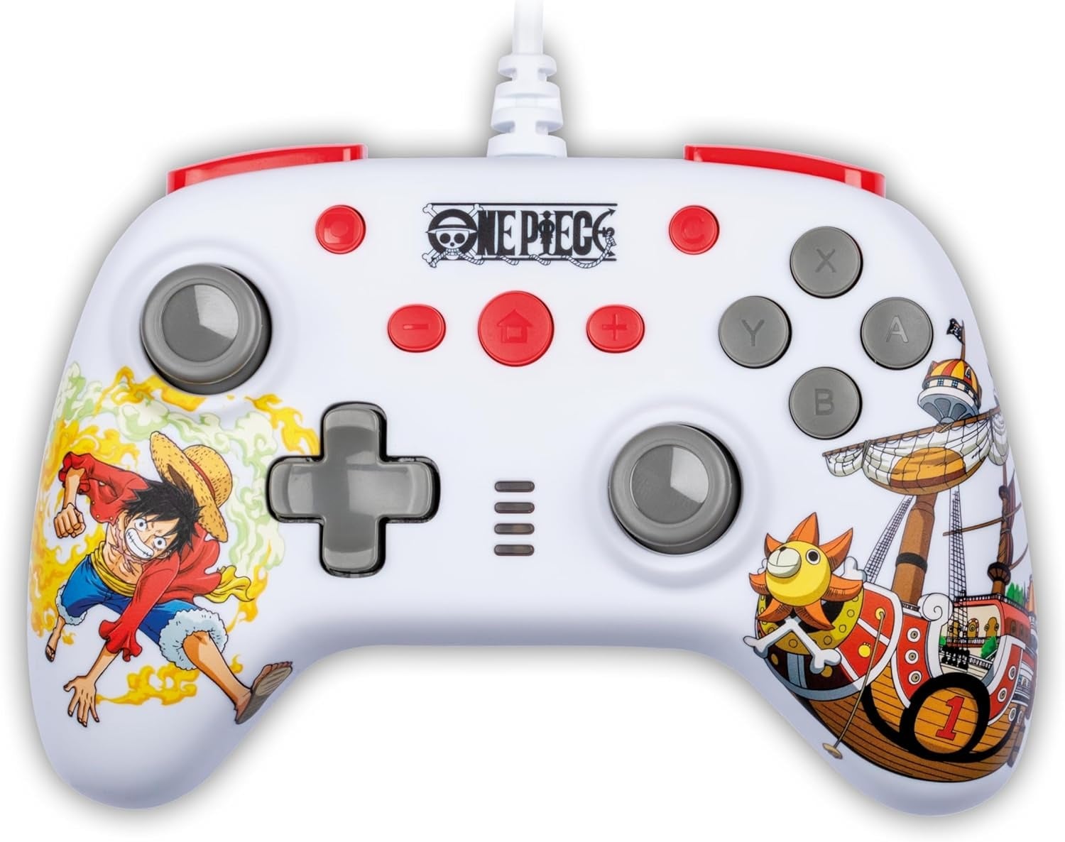 Konix Nintendo Switch Wired Controller - One Piece - White