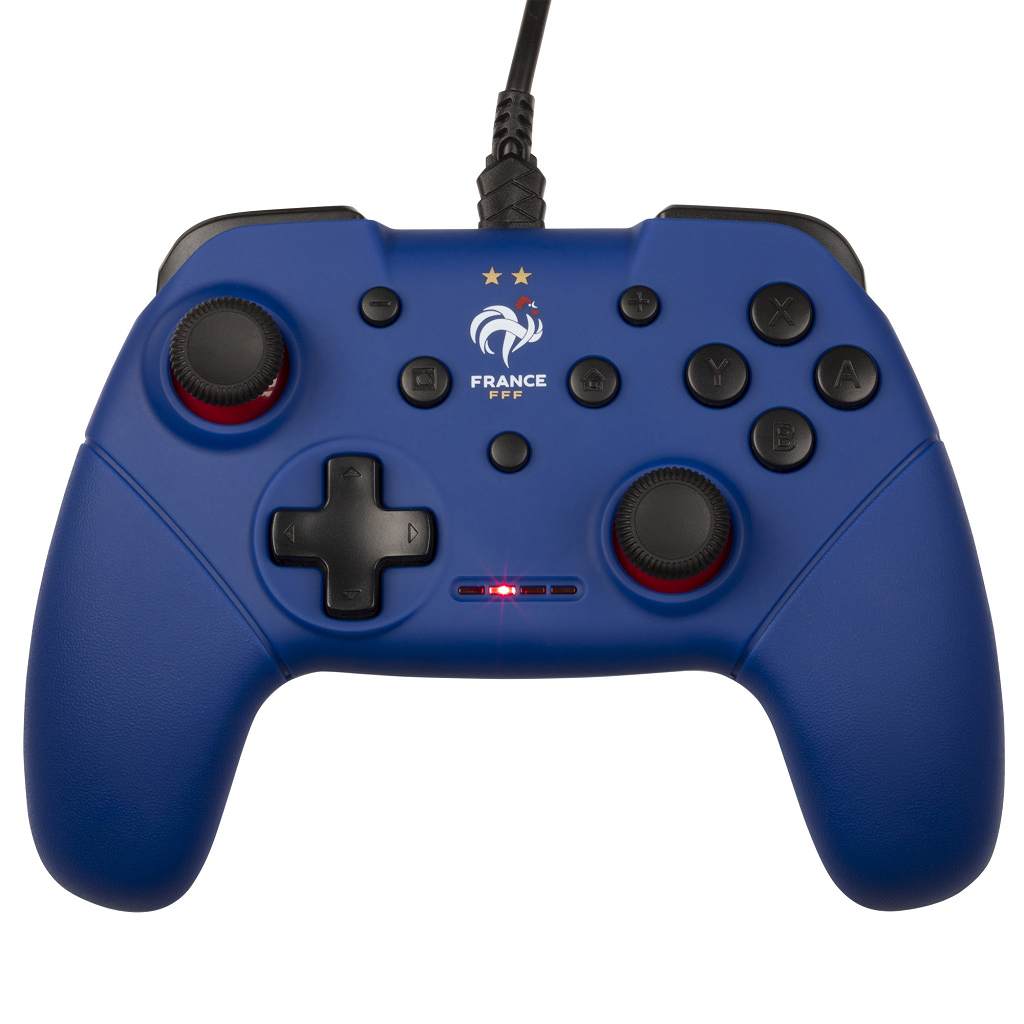 Manette filaire Konix FFF pour Switch - Bleue