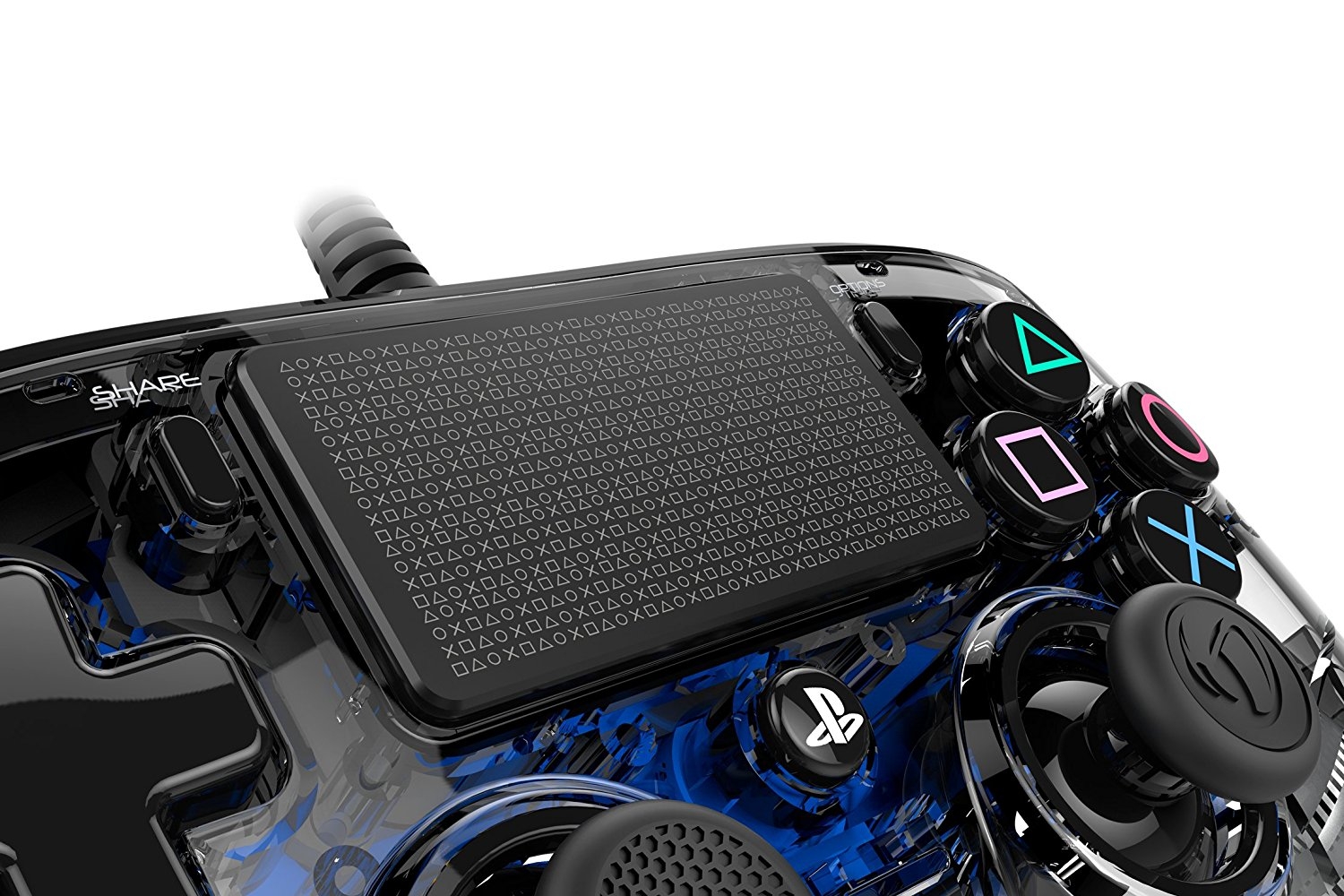 Nacon Lightup Blue Wired Controller for PlayStation 4