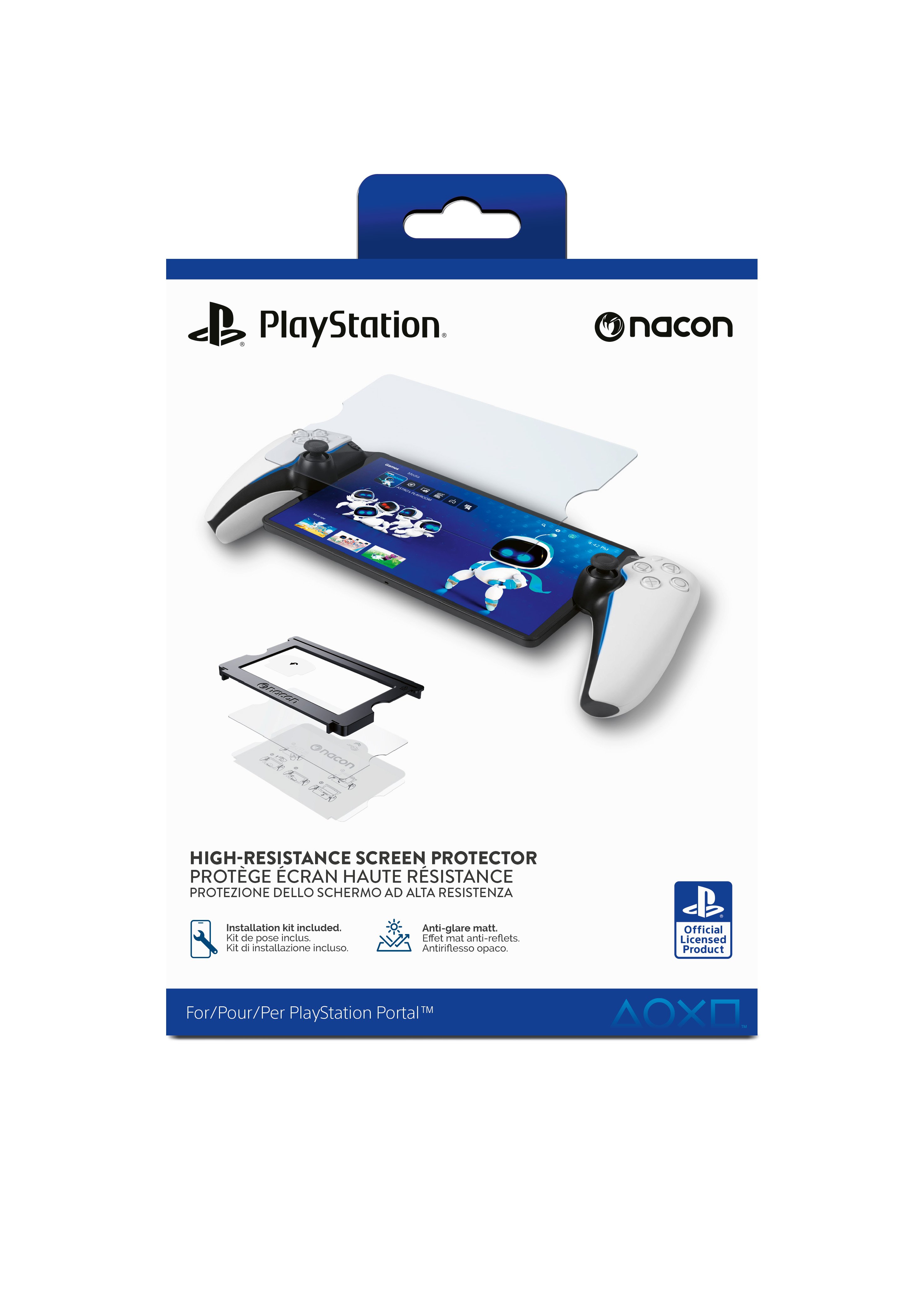 Protector de pantalla de vidrio templado con kit de instalación para PlayStation Portal™ de Nacon