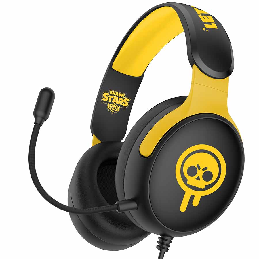 Subsonic Brawl Stars Wired Gaming Headset with Detachable Microphone - Black and Yellow