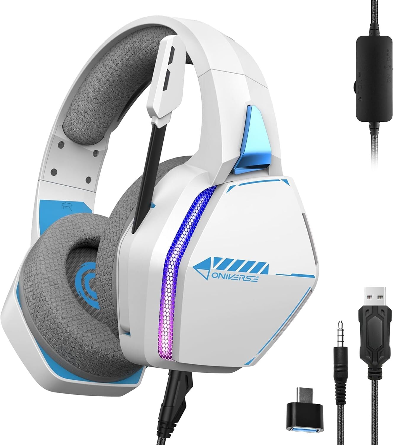 Oniverse Gaming Headset - Nebula, 50mm Speakers, Adjustable Microphone
