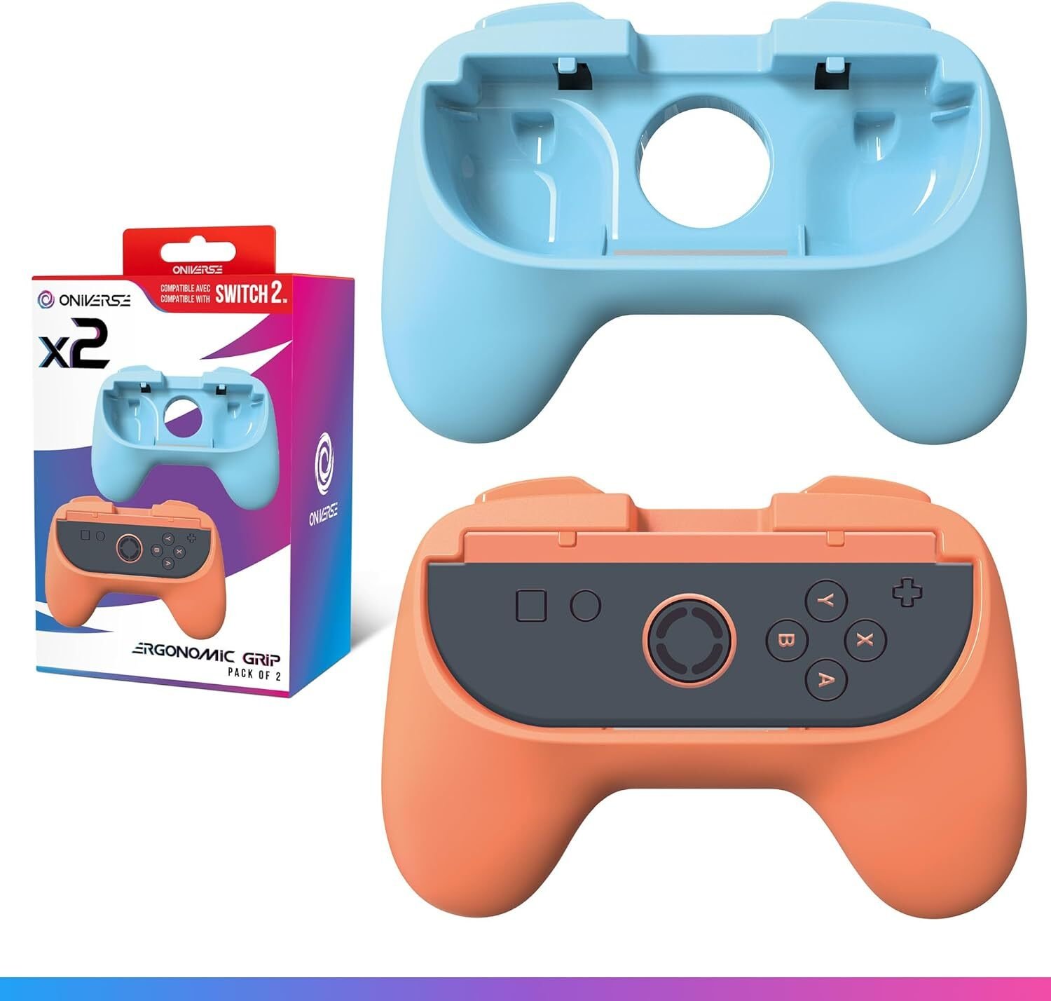 Nintendo Switch 2 Grip Kit - Oniverse - 2 Ergonomic Grips for Joy-Con