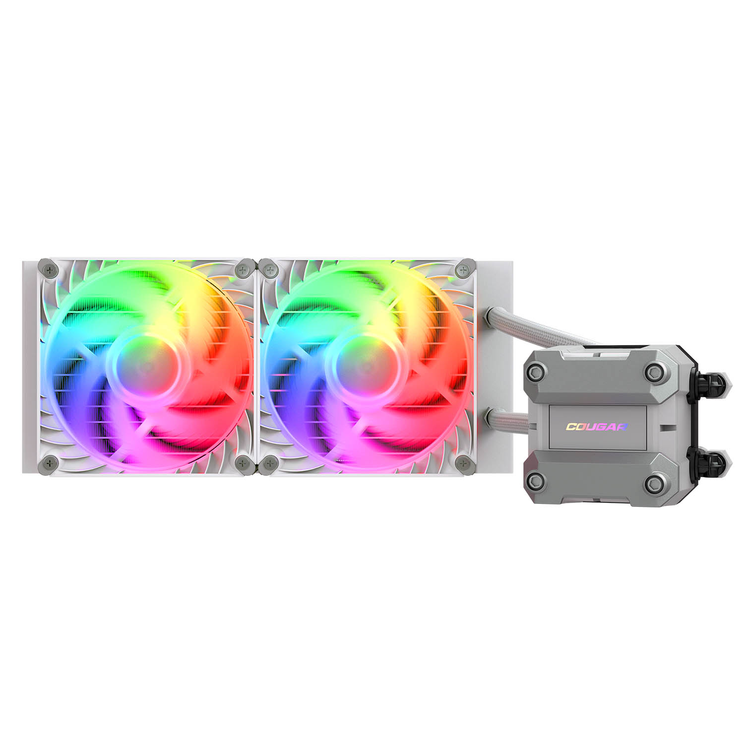 Refroidisseur de jeu Cougar Gaming - Poseidon Ultra240 - Blanc - Refroidissement liquide AIO 240 mm - RGB