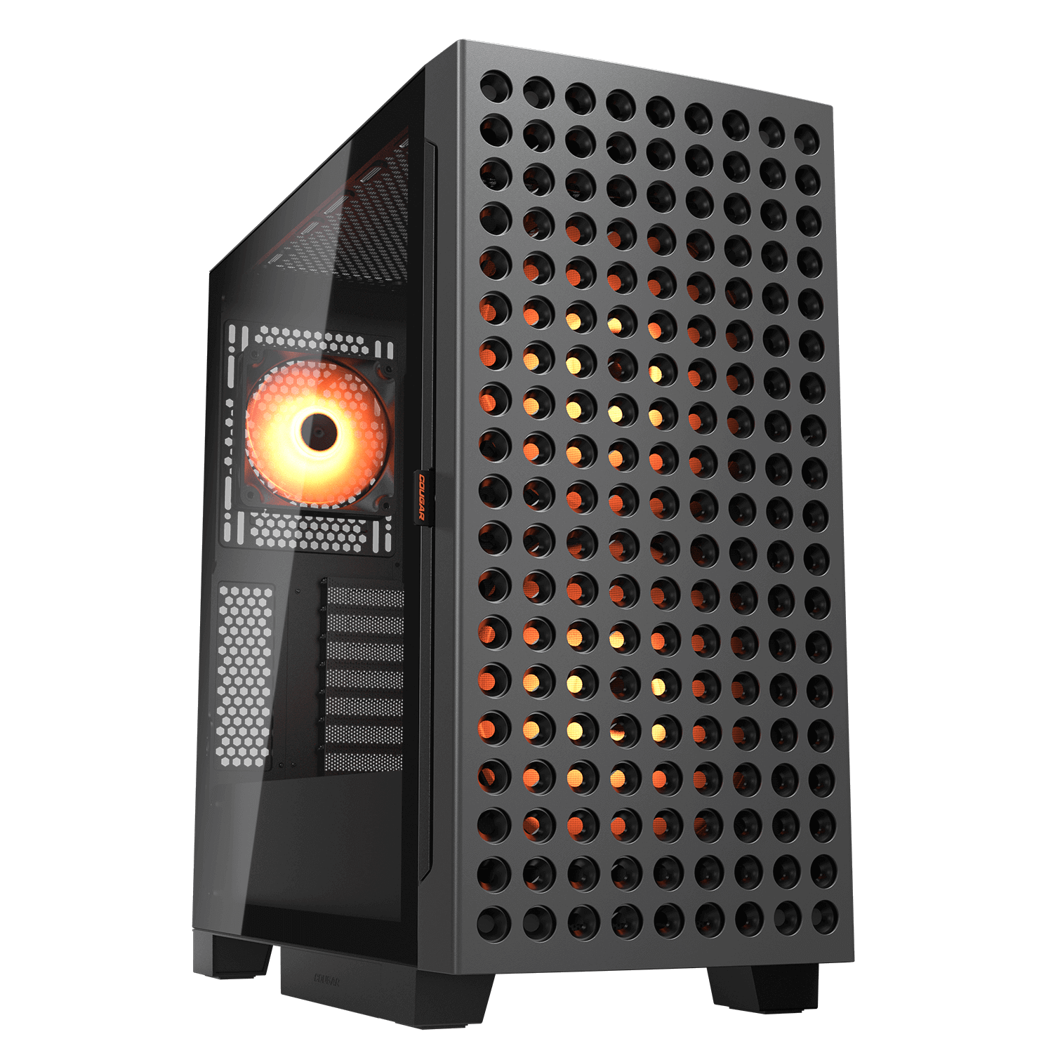 Boîtier PC Gaming Cougar Gaming AIRFACE ECO RGBBK - Noir - Haute Ventilation - RGB Personnalisable - Cartes Graphiques Longues
