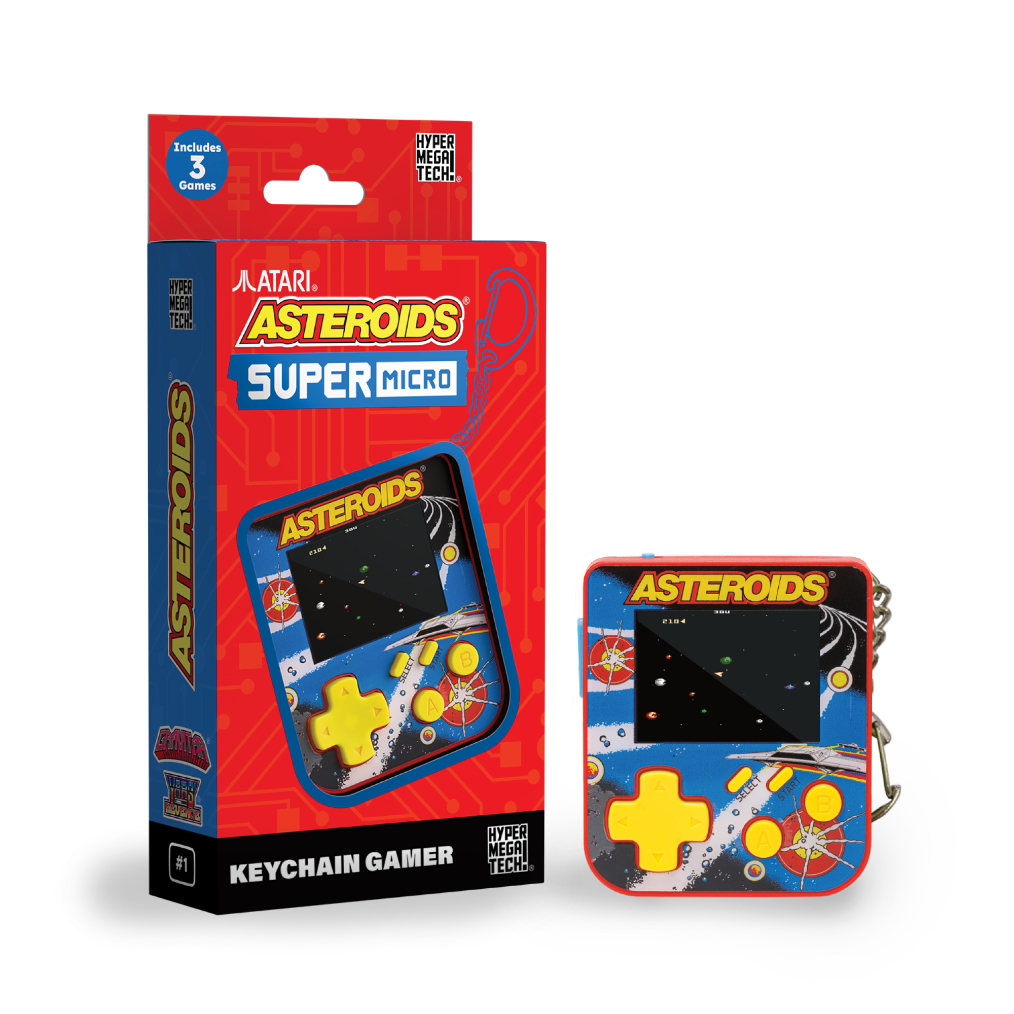 Blaze Atari Asteroids Keychain Gamer