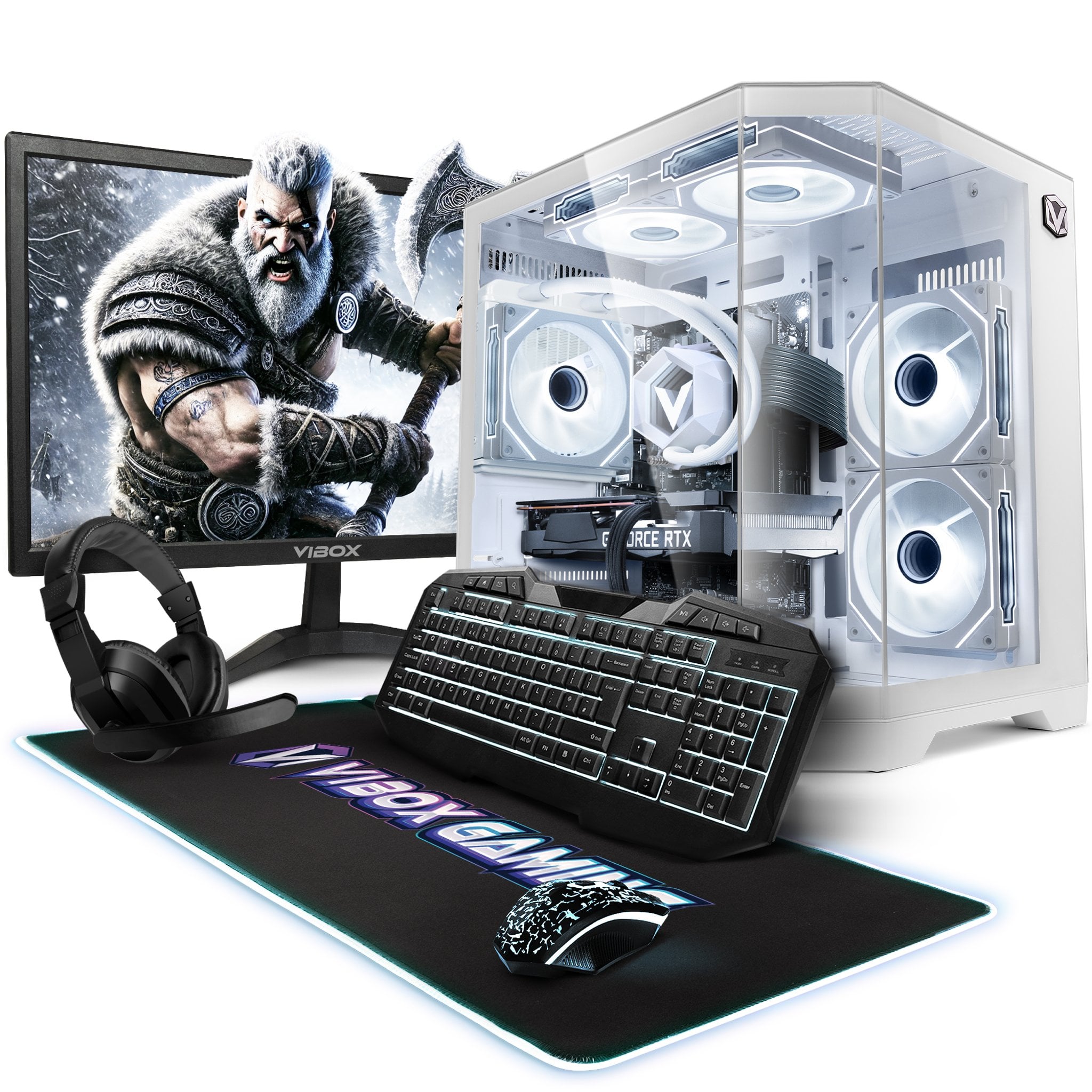 Vibox VIII-572 PC Gamer Pro - Écran 23', i9 12900KF 5.2GHz, RTX 5060 Ti 8Go, 16 Go RAM, 1 To SSD, Windows 11, WiFi