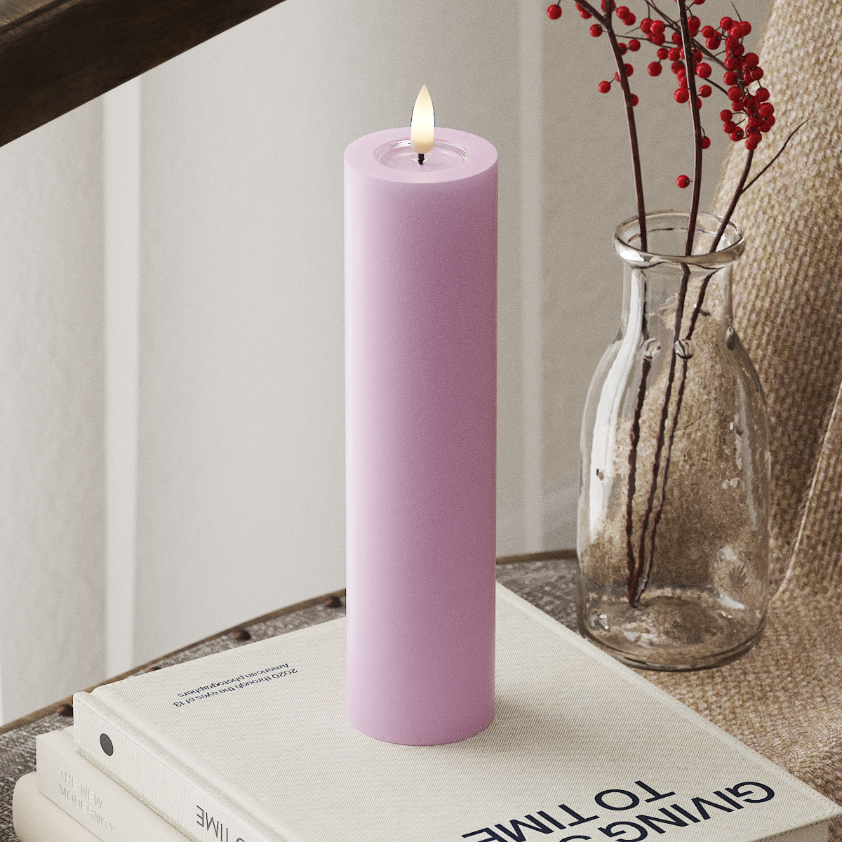 LED Pillar Candle - Lavender