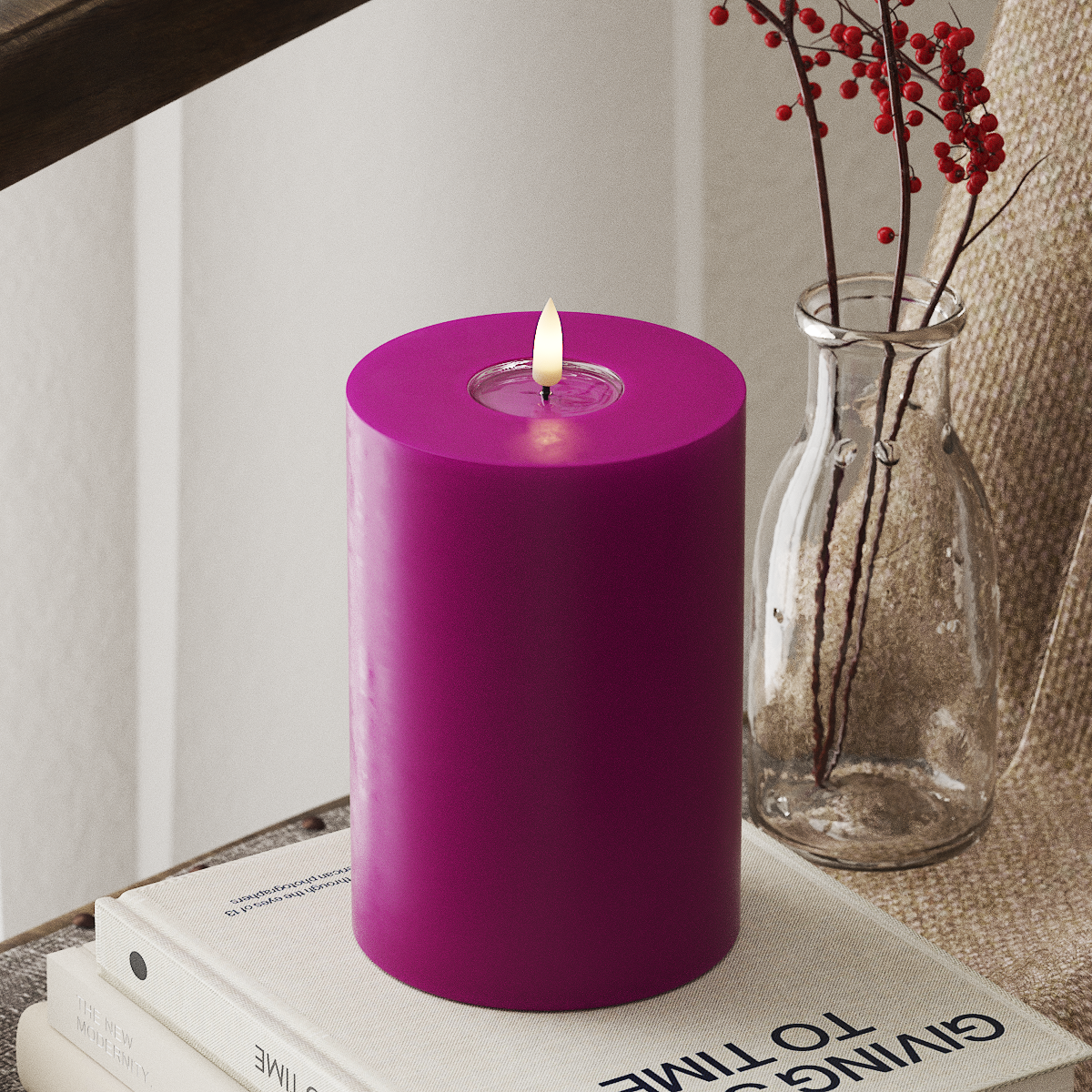 LED Pillar Candle - Violet