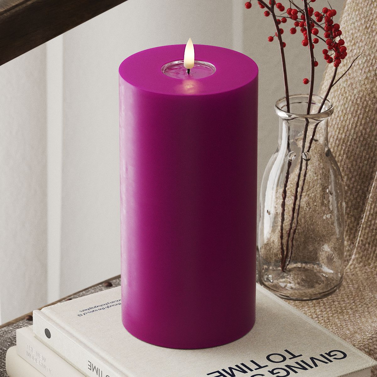 LED Pillar Candle - Violet
