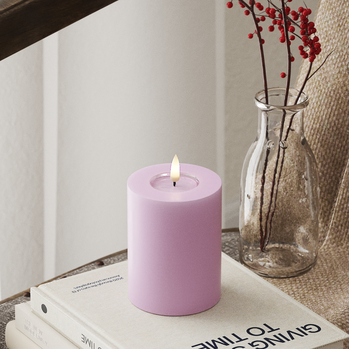 LED Pillar Candle - Lavender