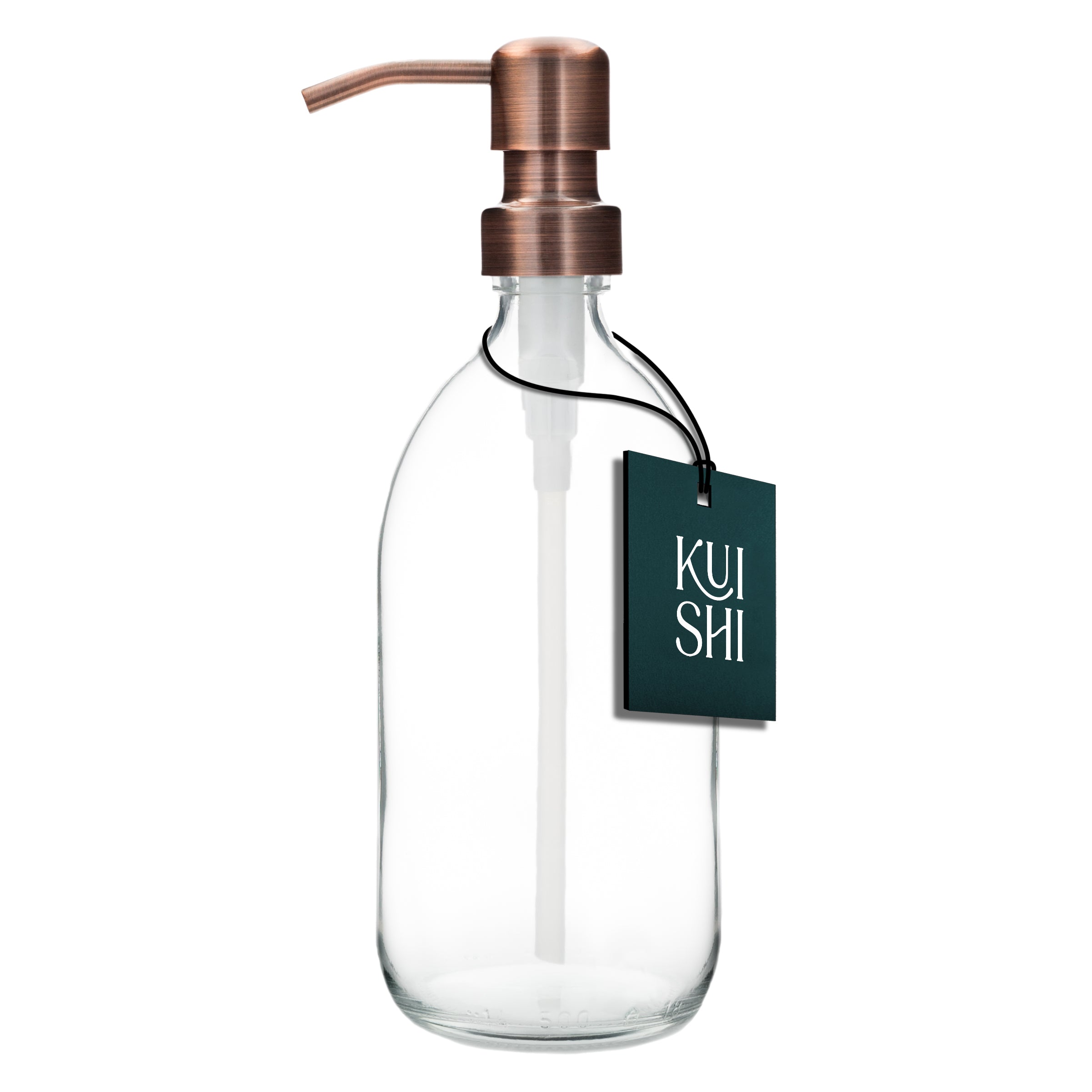 Distributeur de savon transparent Kuishi avec pompe en acier inoxydable