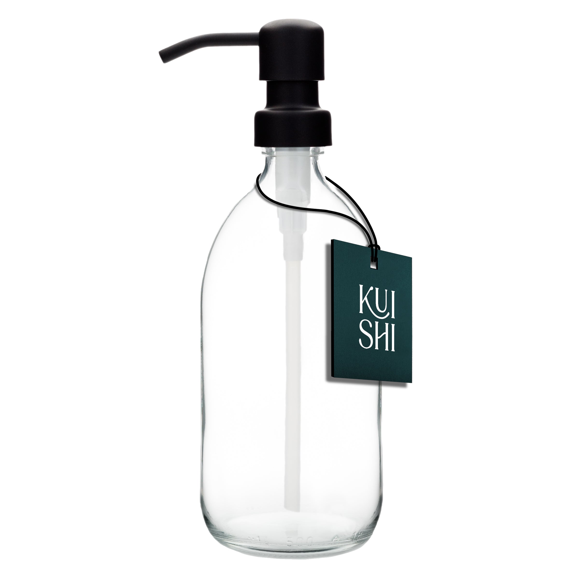 Distributeur de savon transparent Kuishi avec pompe en acier inoxydable