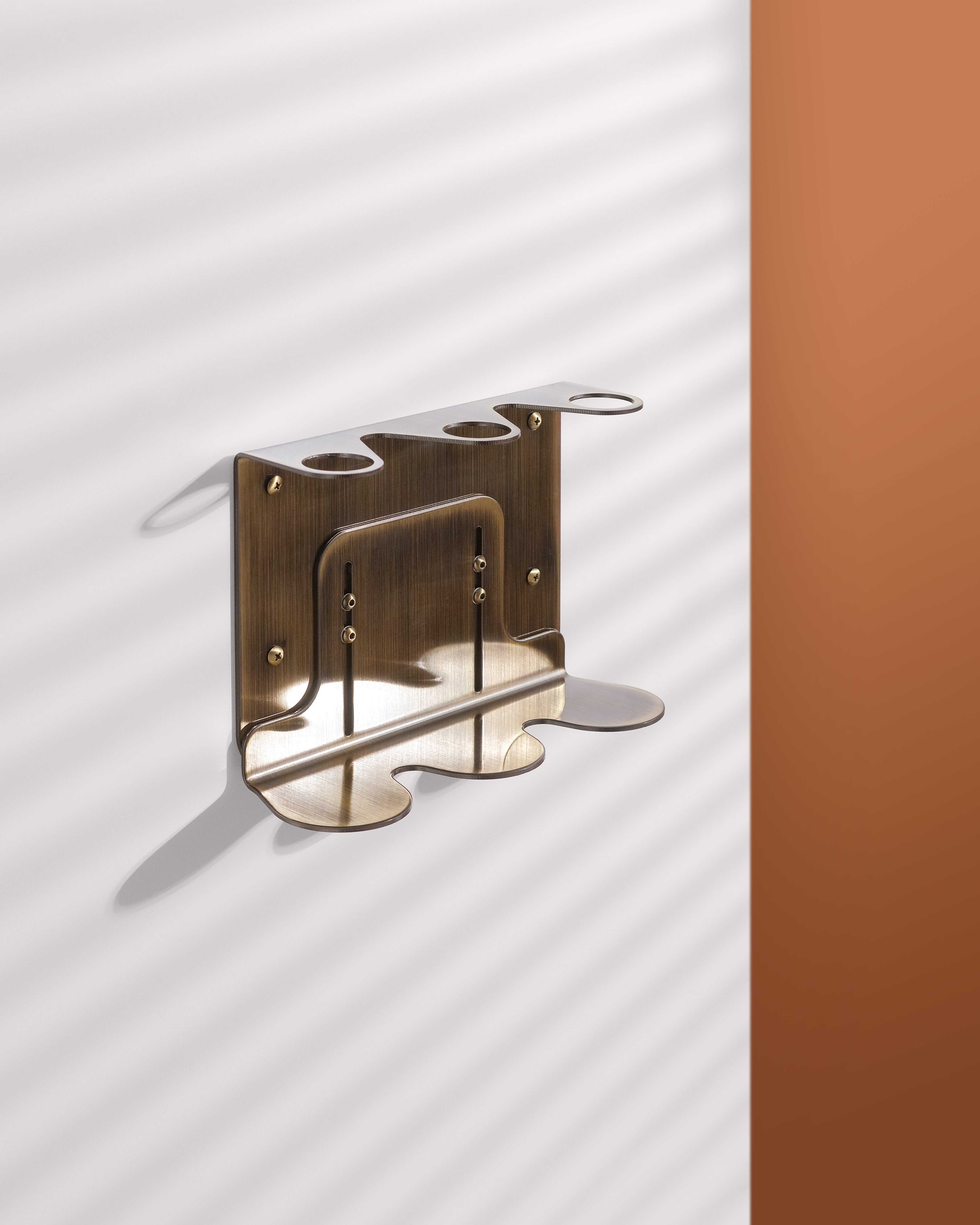 Porte savon mural Kuishi en or triple