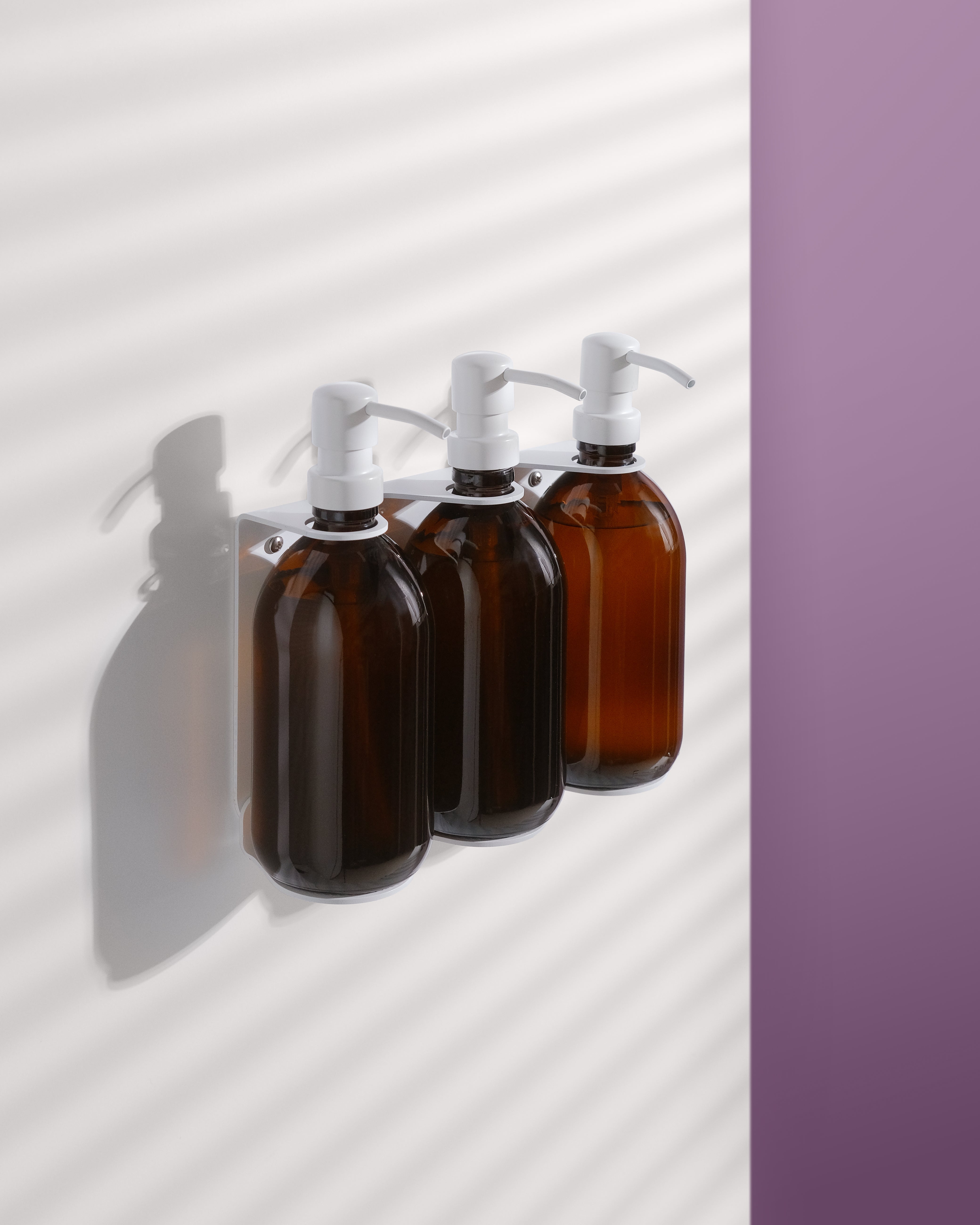 Dispensador de jabón mural Kuishi triple blanco