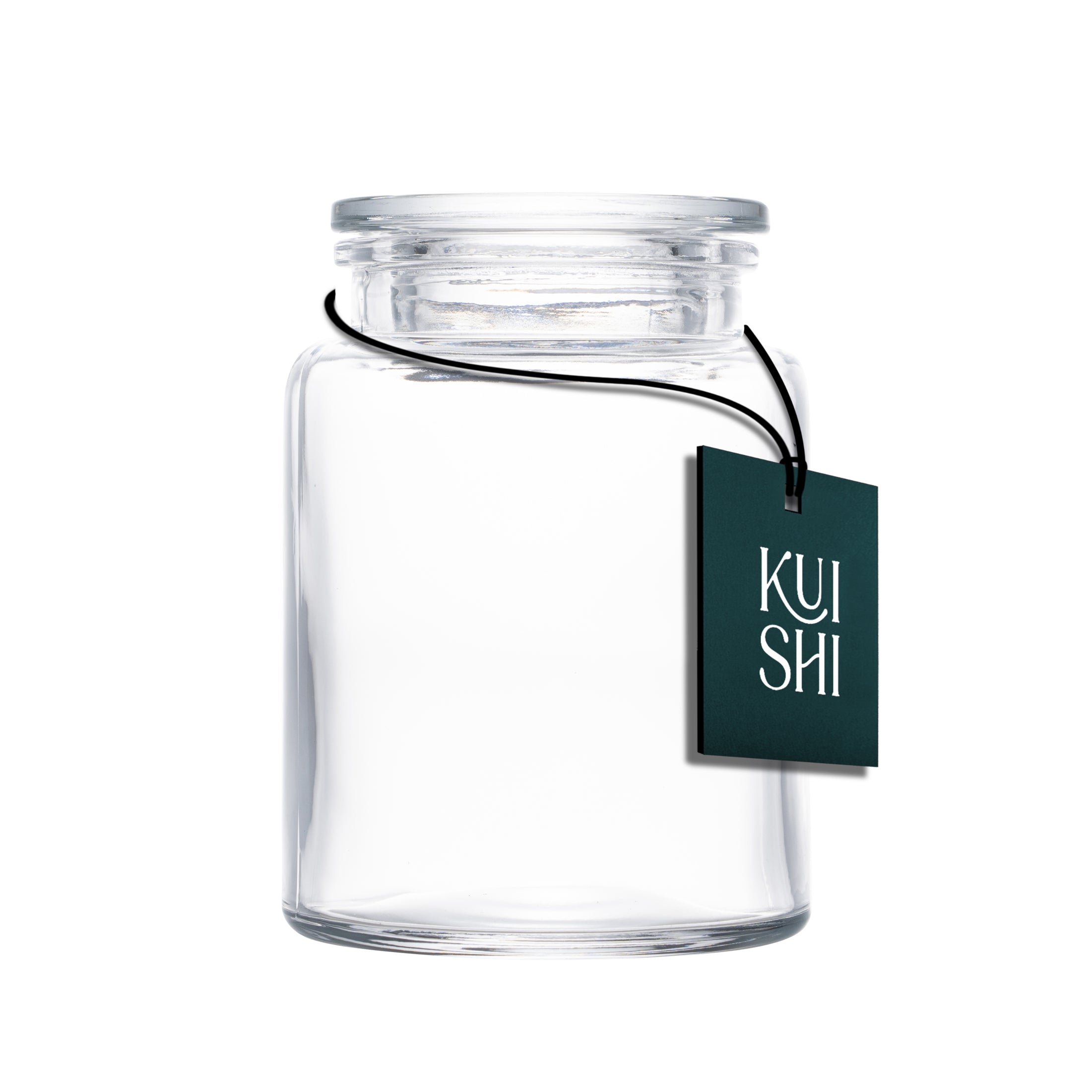 Kuishi Bathroom Storage Jars - Amber Glass with Wide Opening (Size/Color/Capacity)