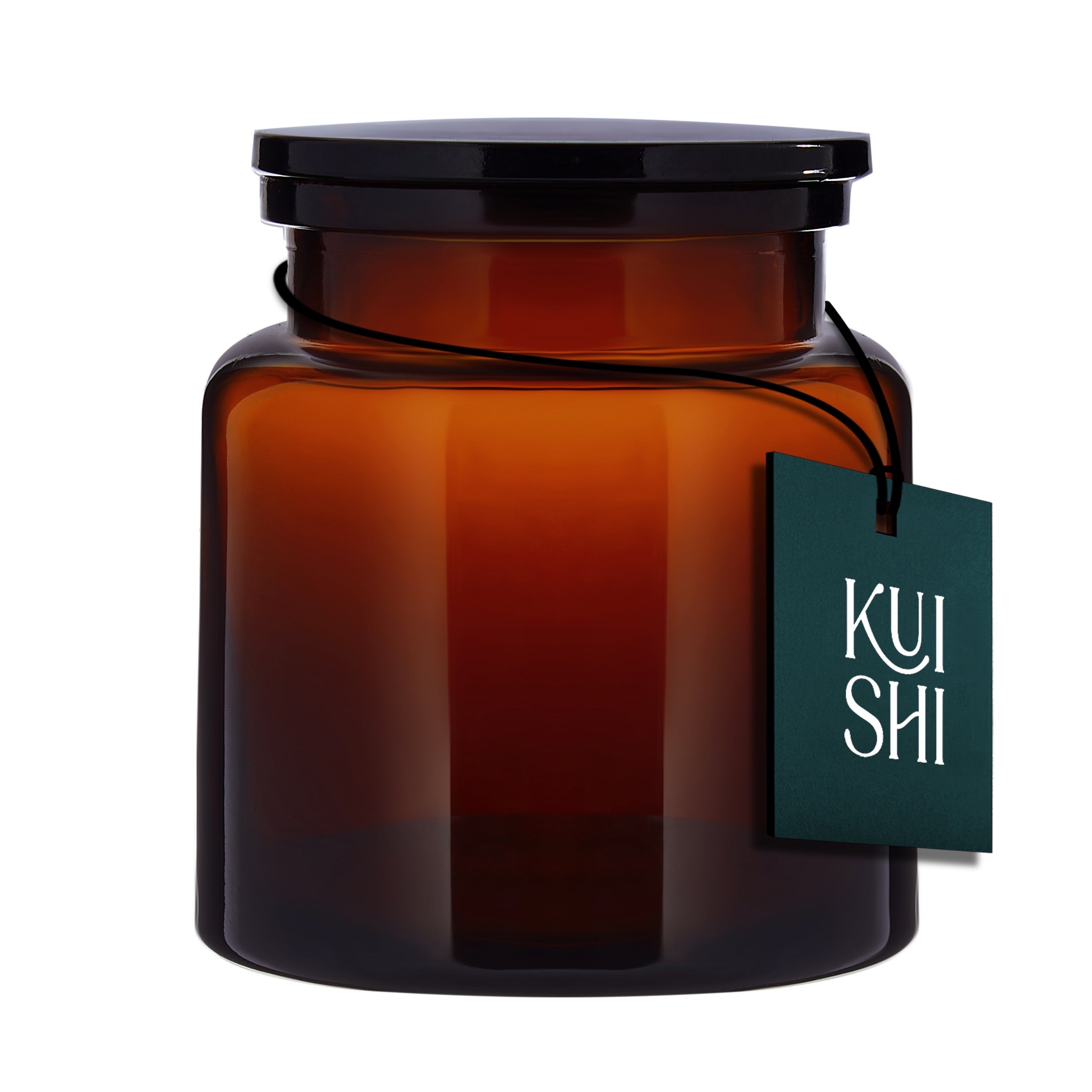 Kuishi Bathroom Storage Jars - Amber Glass with Wide Opening (Size/Color/Capacity)