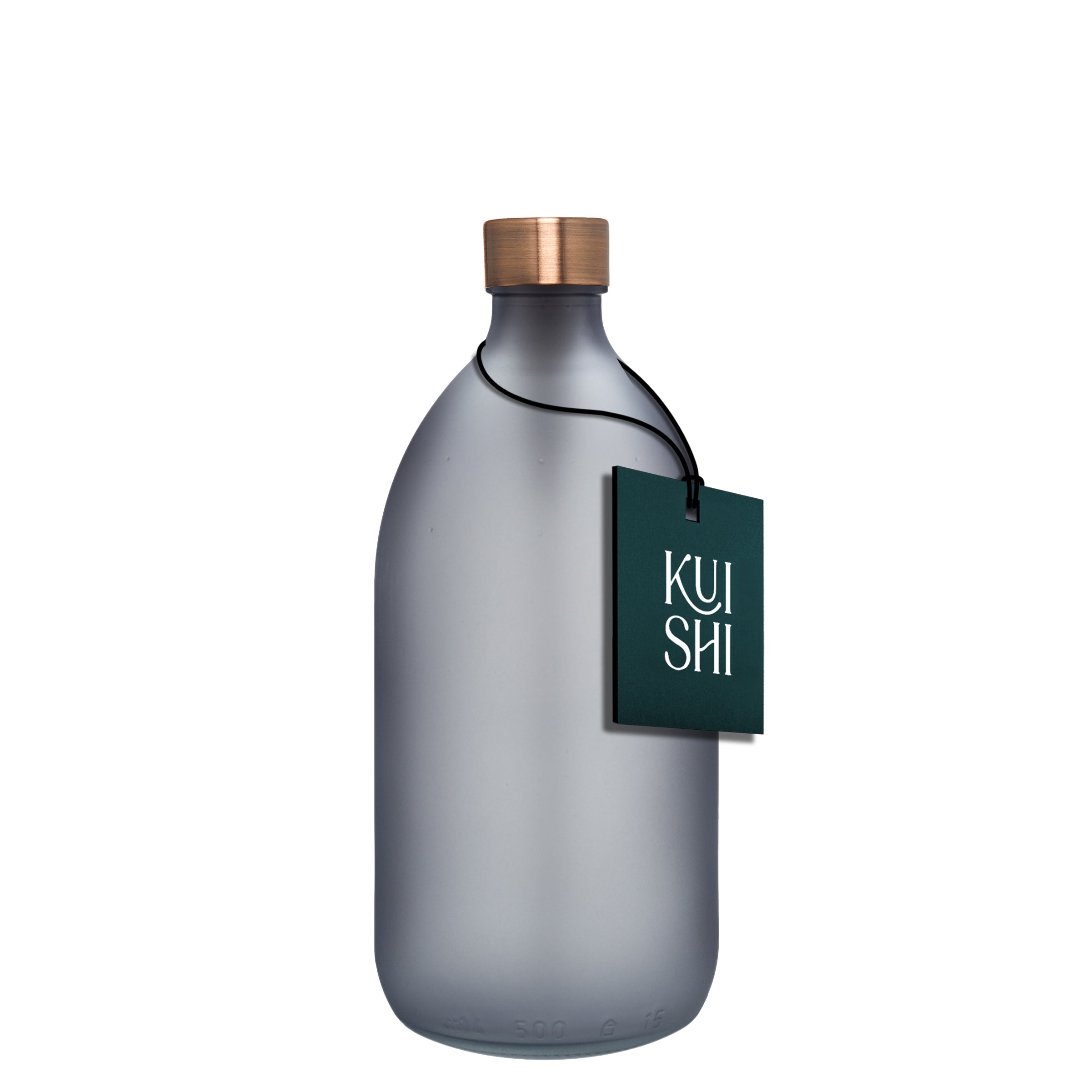 Botella gris mate con tapa metálica Kuishi
