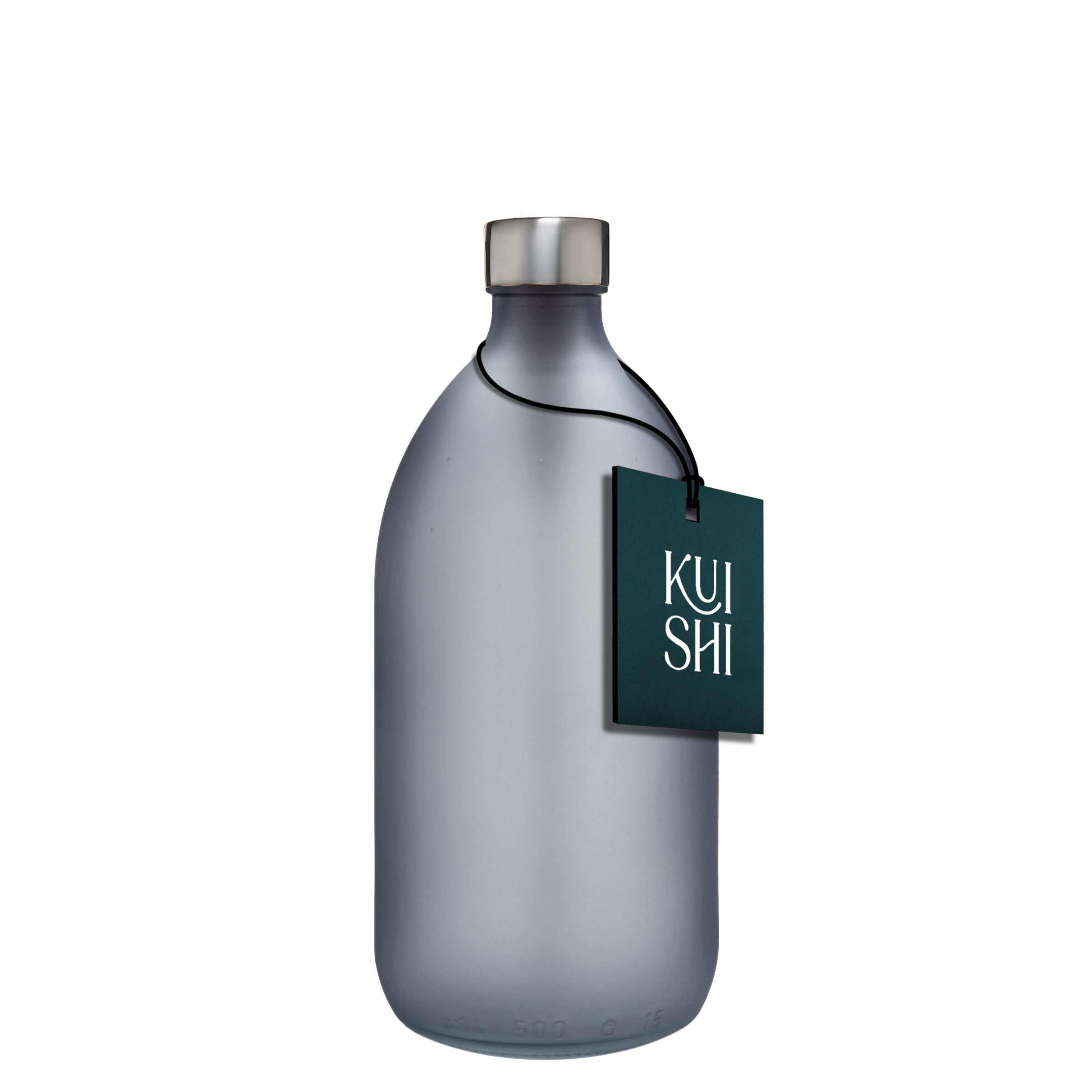Botella gris mate con tapa metálica Kuishi