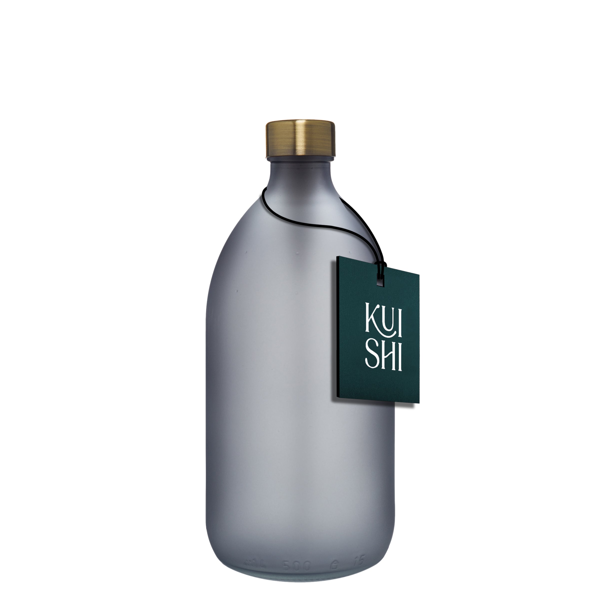 Botella gris mate con tapa metálica Kuishi