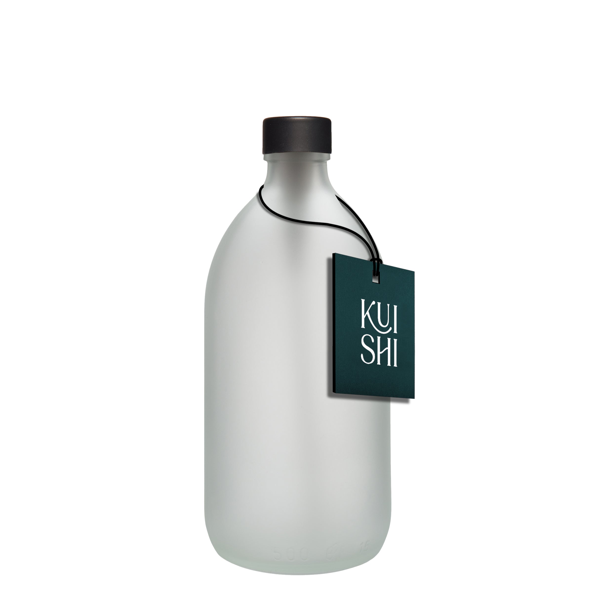 Bouteille et bouchon en verre Kuishi (Blanc)